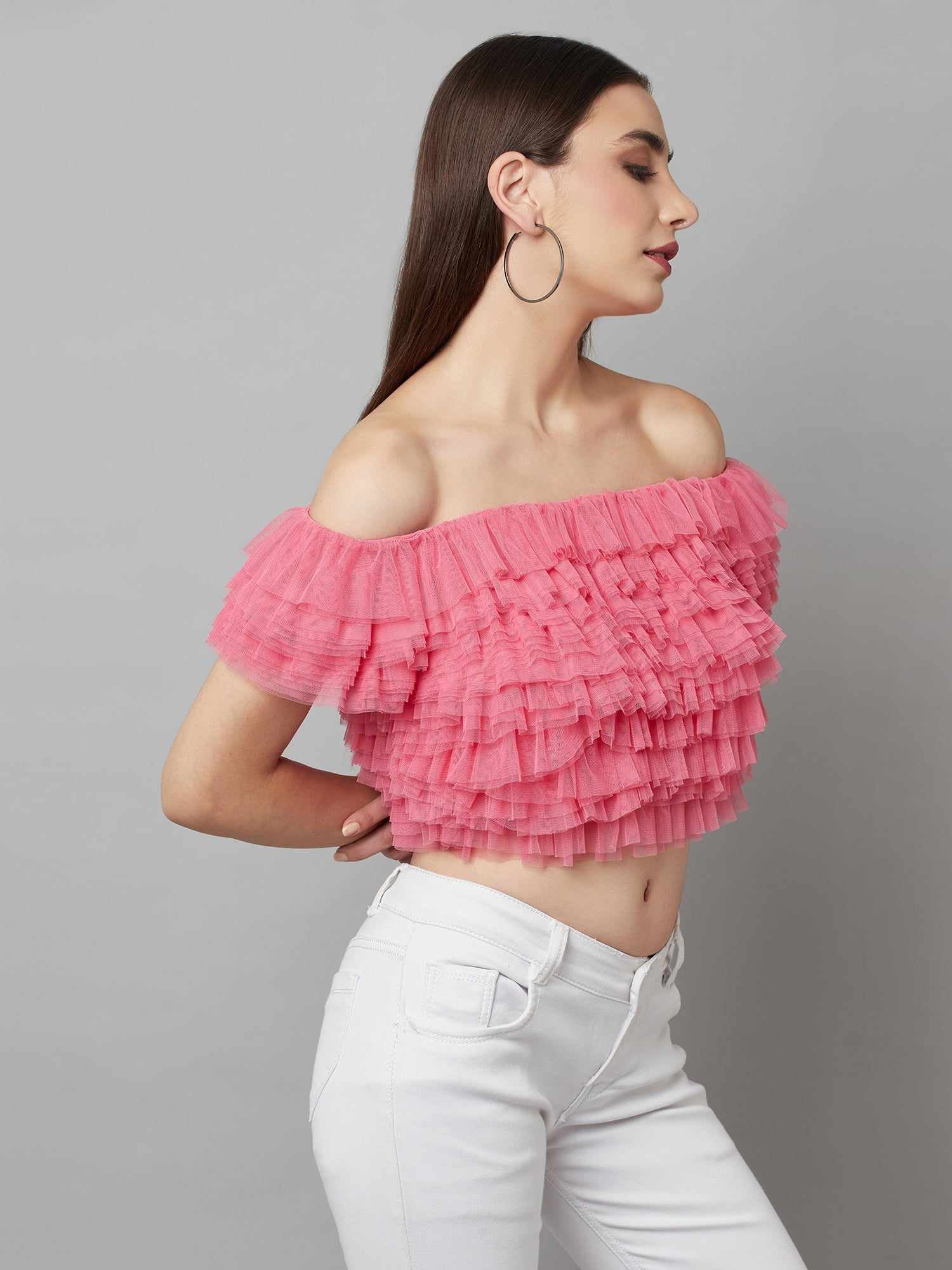 resort vacay multi layer ruffle top