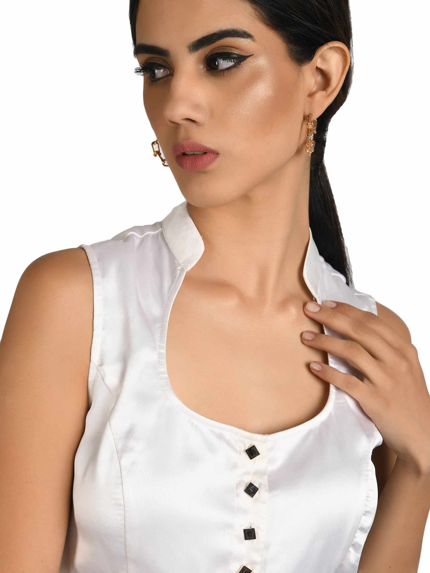 classic white crop shirt