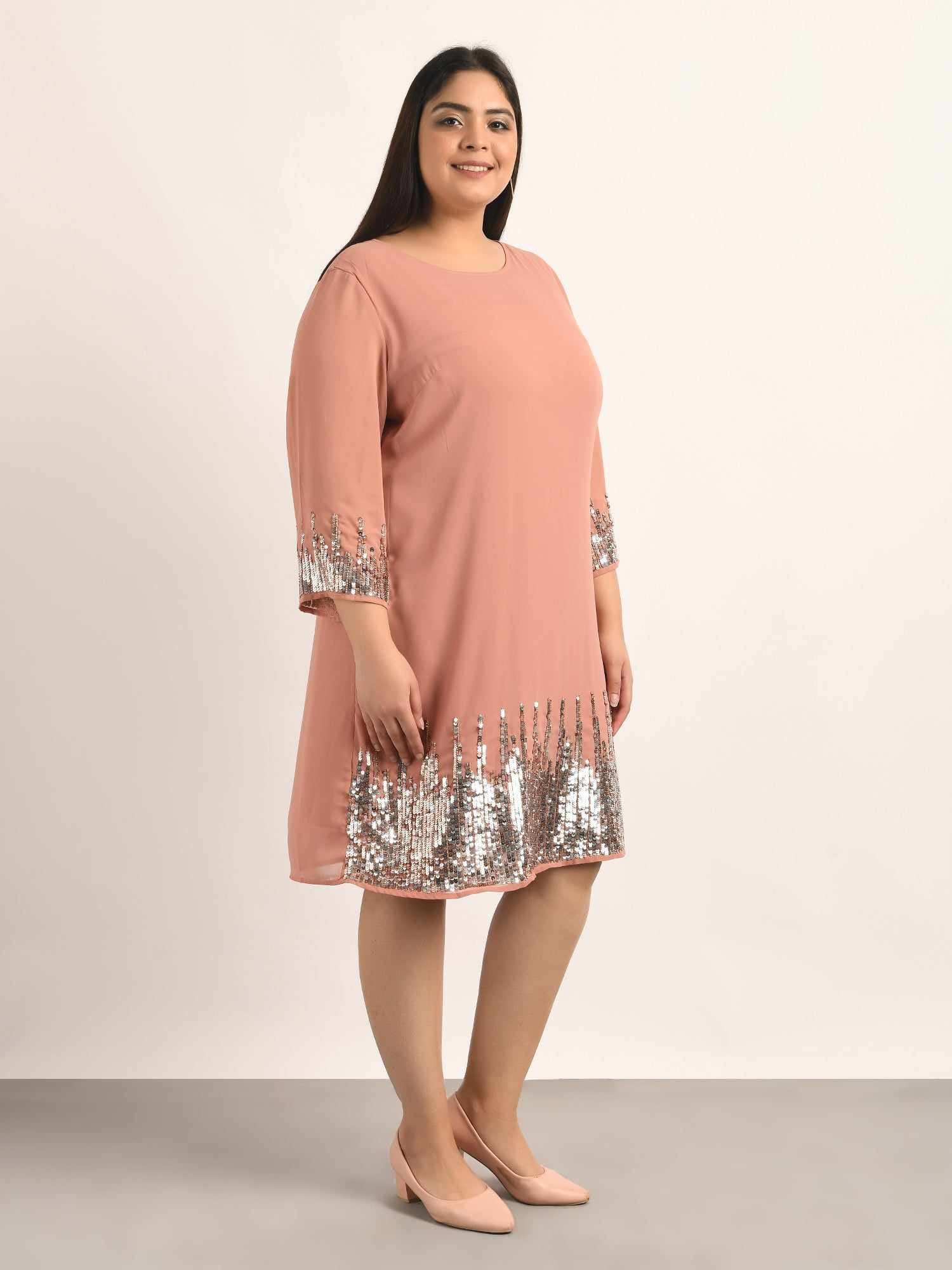 attic curves sunrise sequin dress