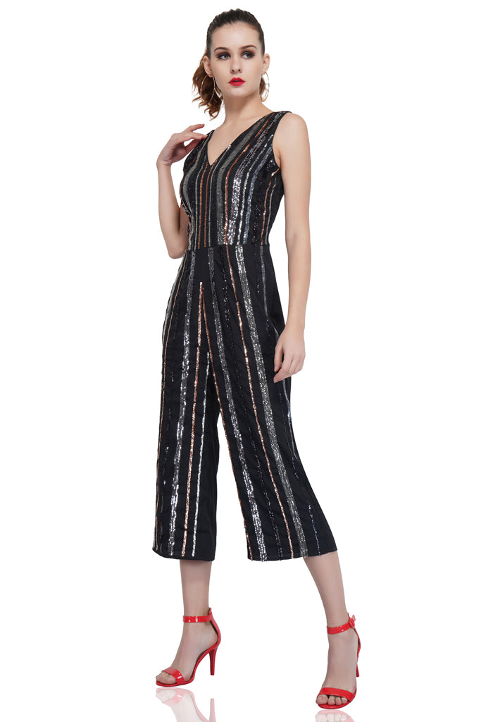 rainbow sequin jumpsuit