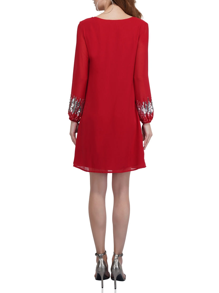 sunrise sequin red dress