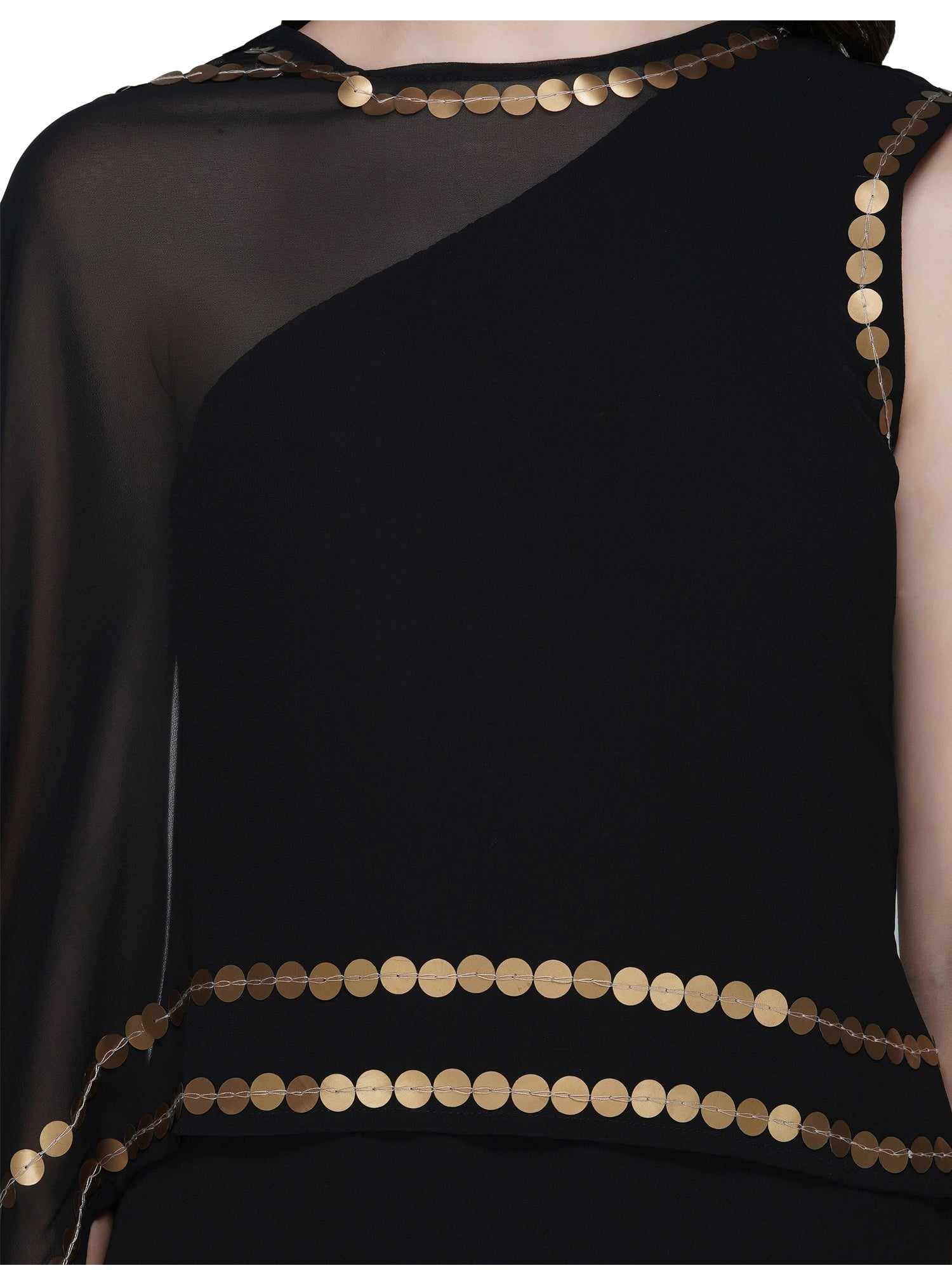 embellished border long top with pants