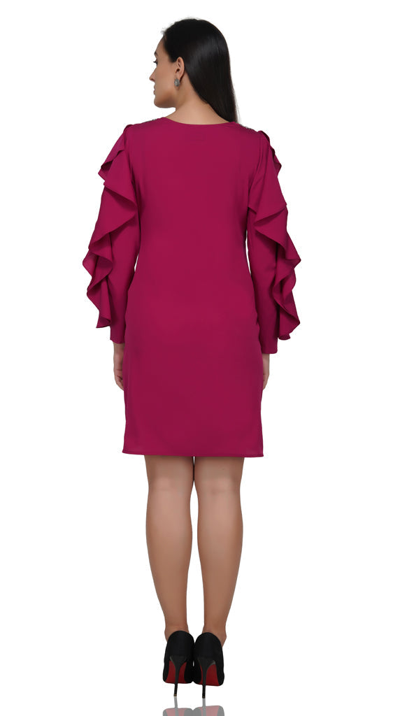 embellished wine dress