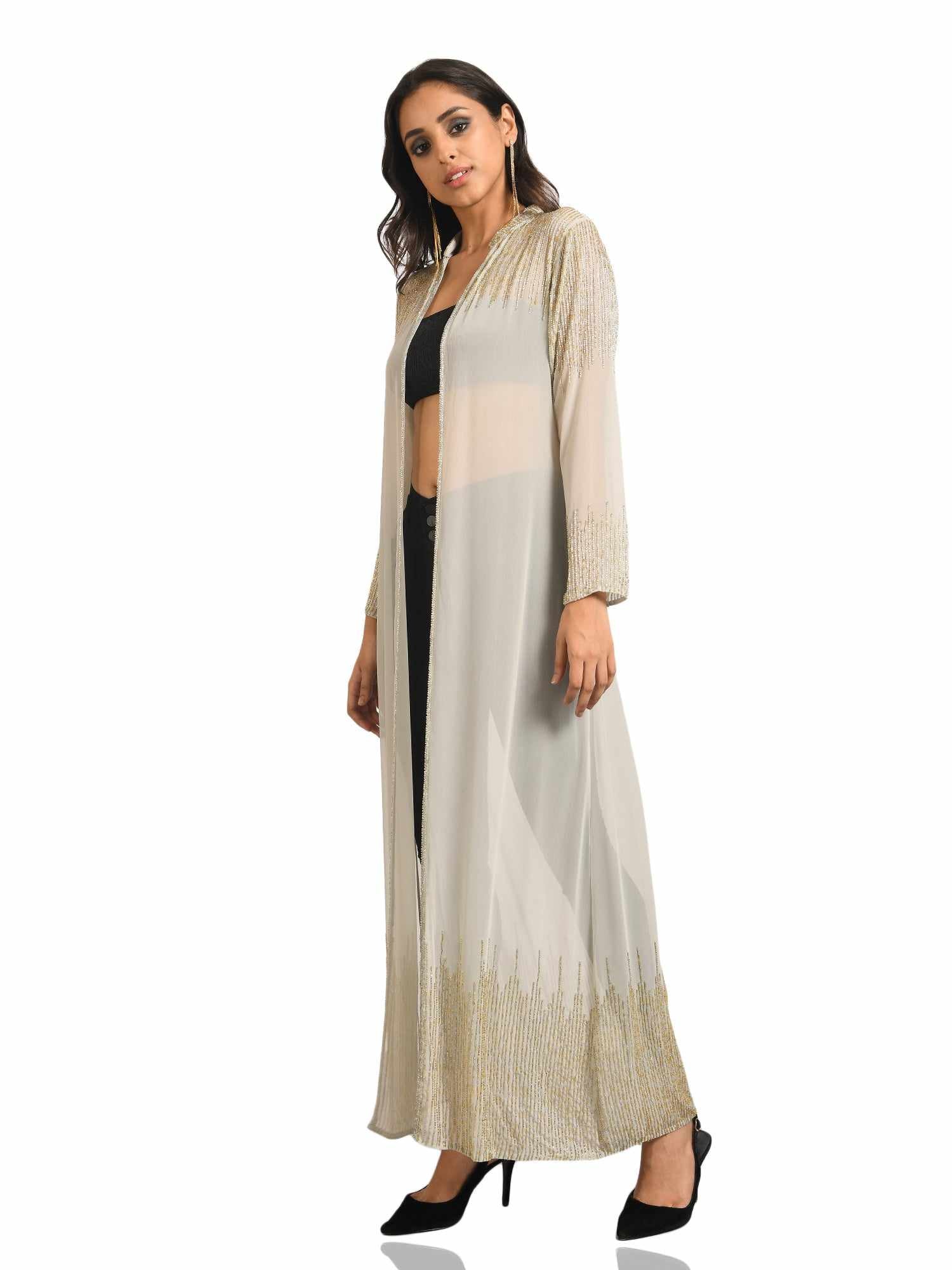 embellished long shrug