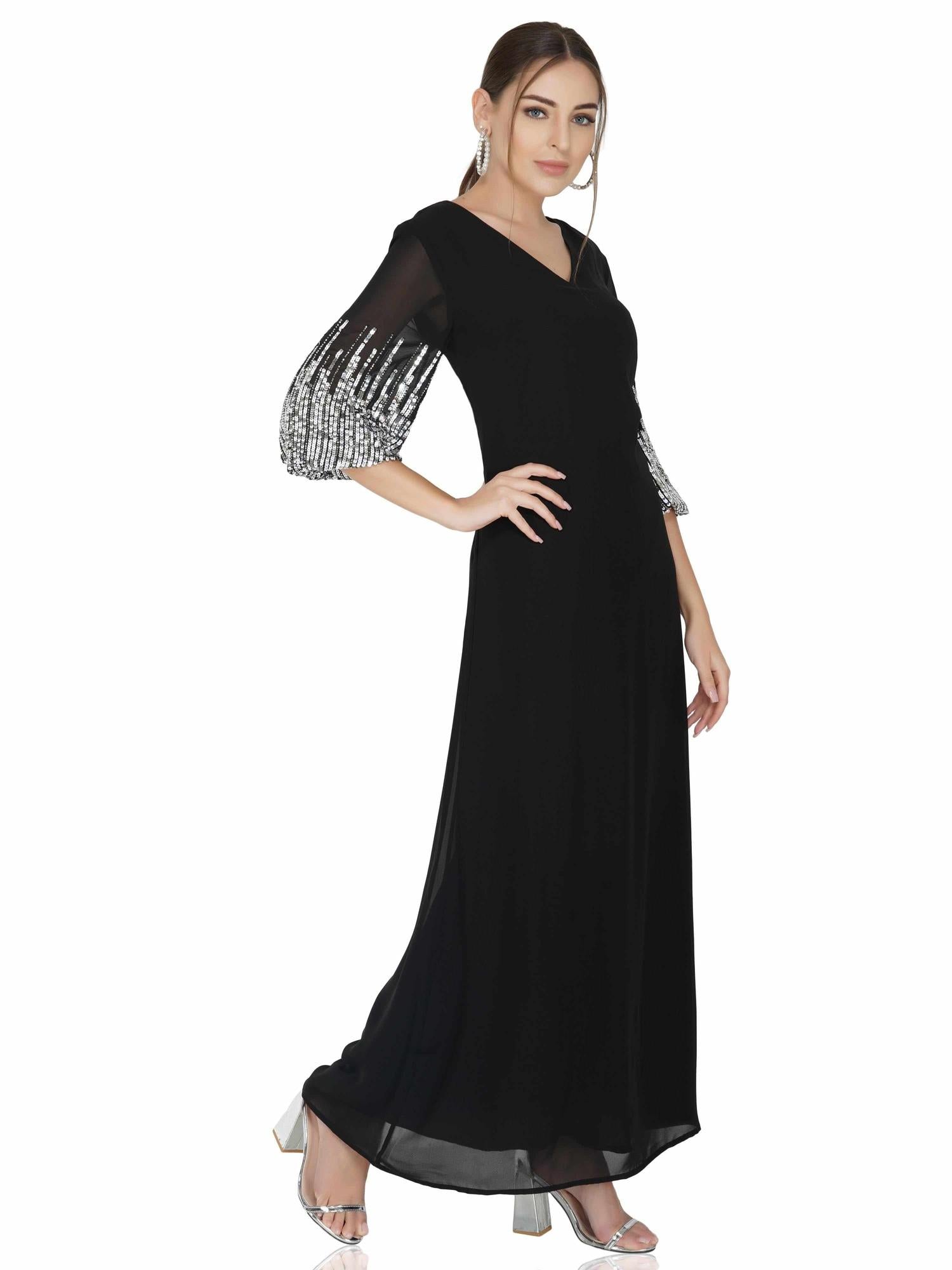 Sunrise sleeve embroidered maxi
