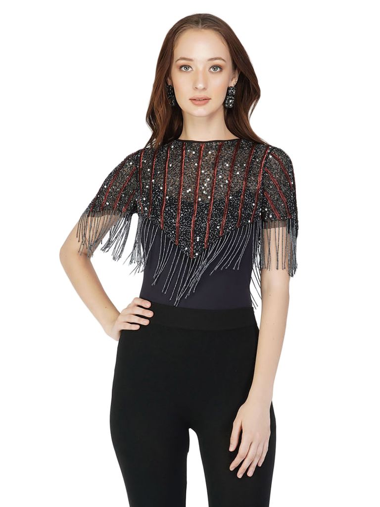 grey and bronze shrug