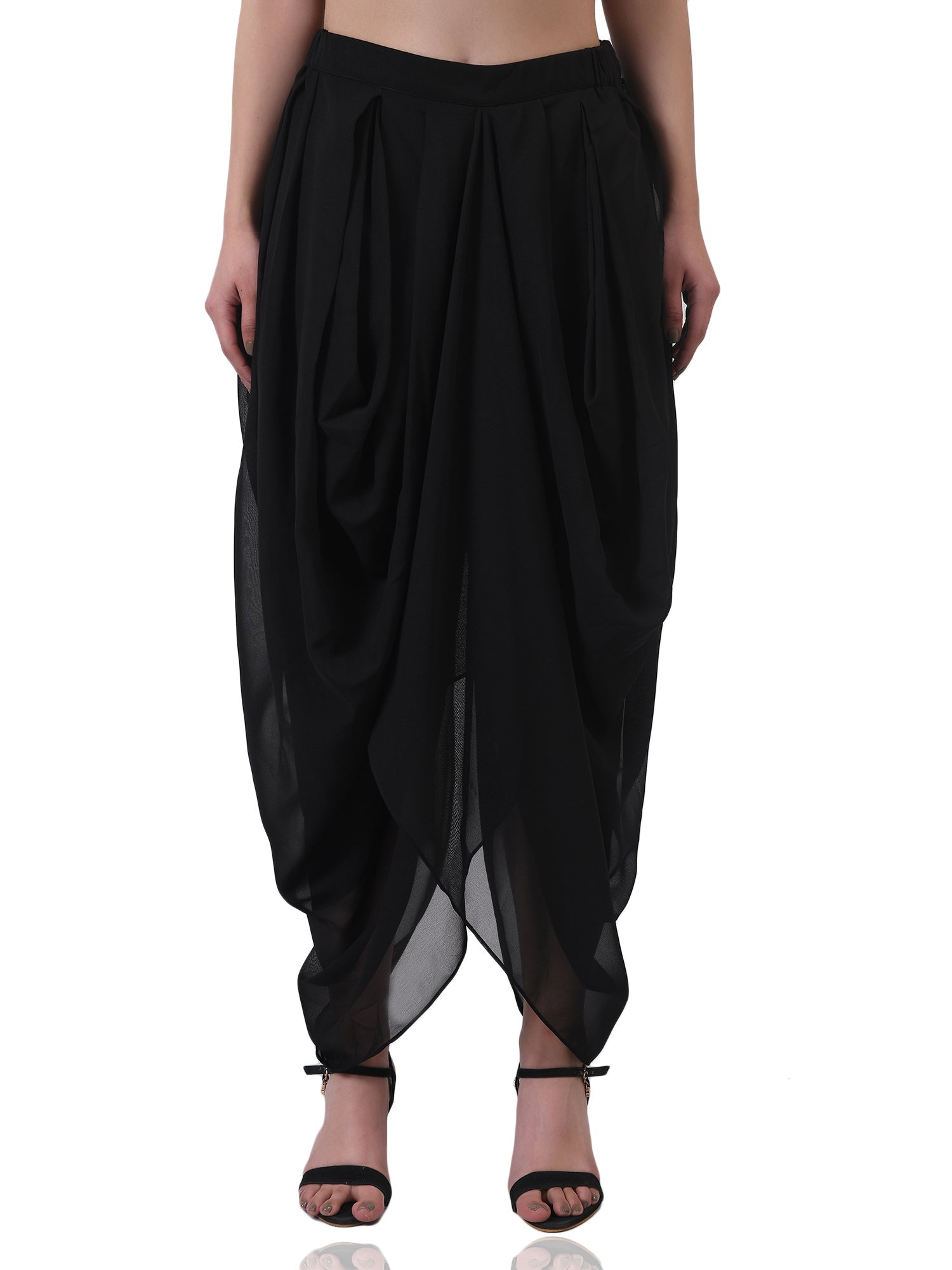 solid black dhoti pants