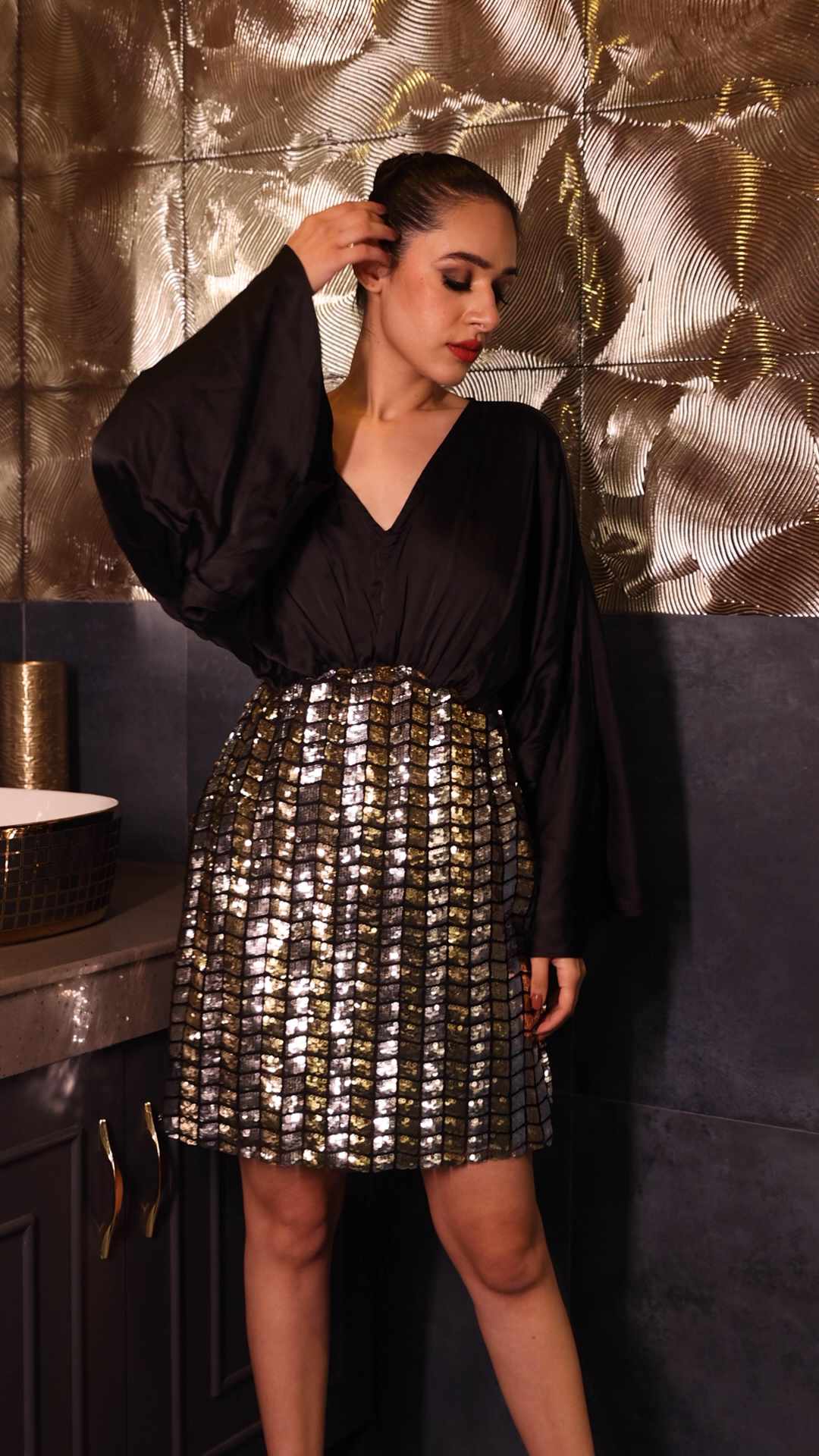 shimmer it real embellished dress