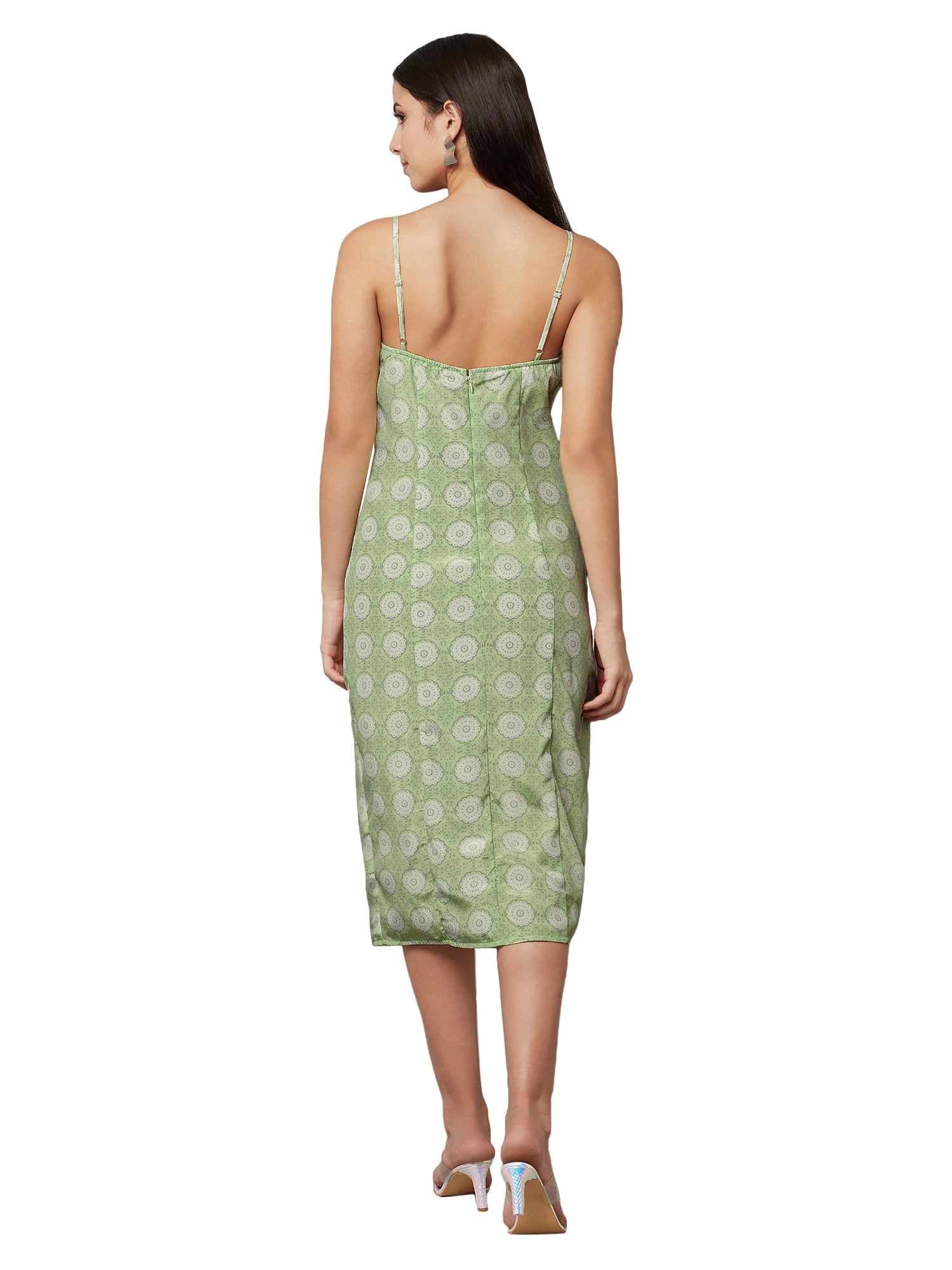 floral side slit dress