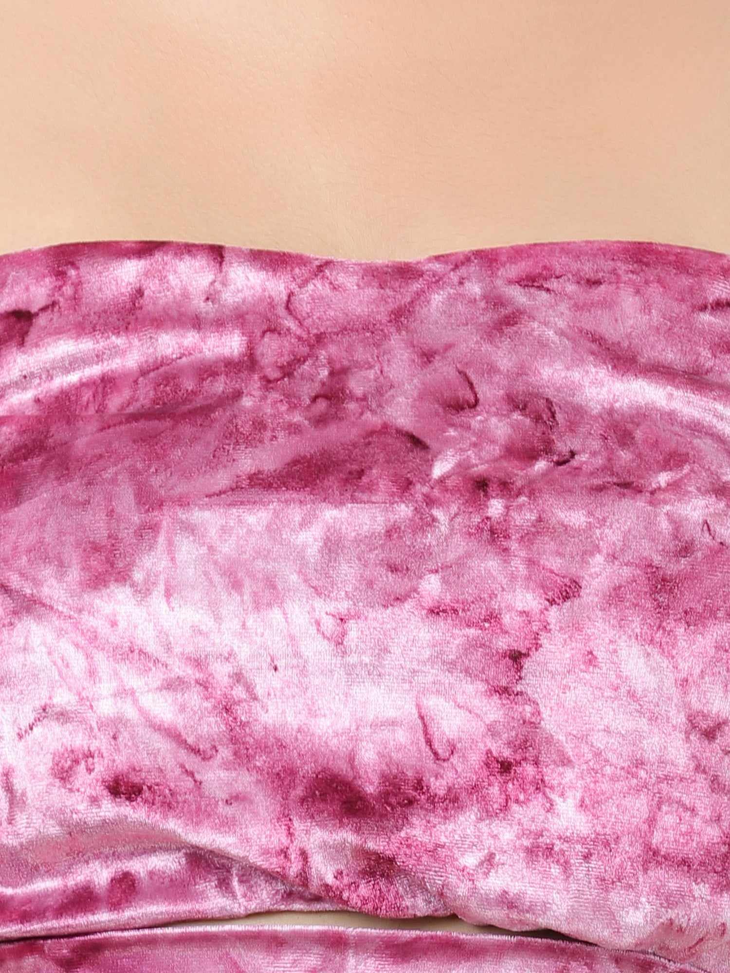 cheeky chic bandeau mini pink dress