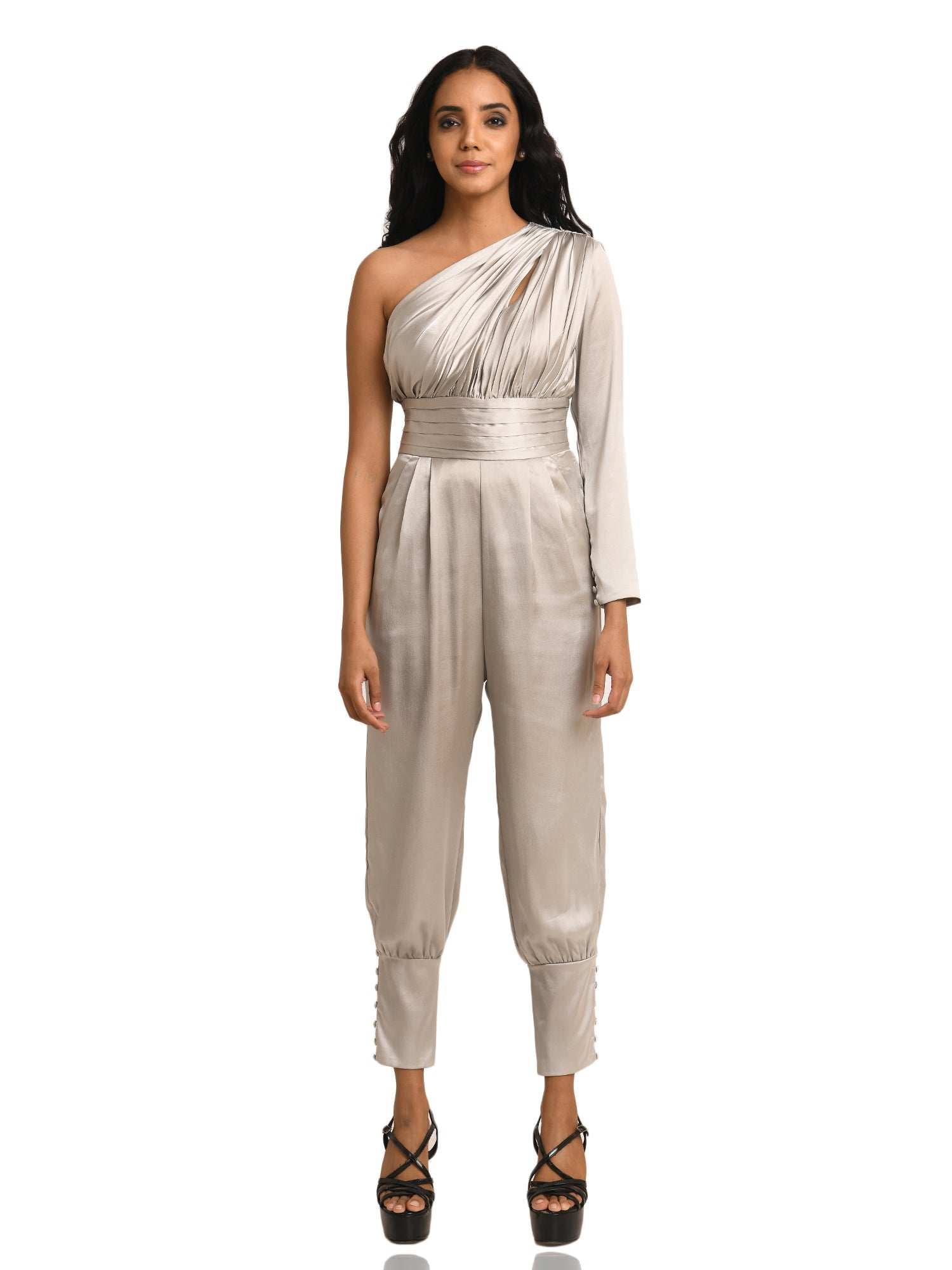 shining star silver jumpsuit