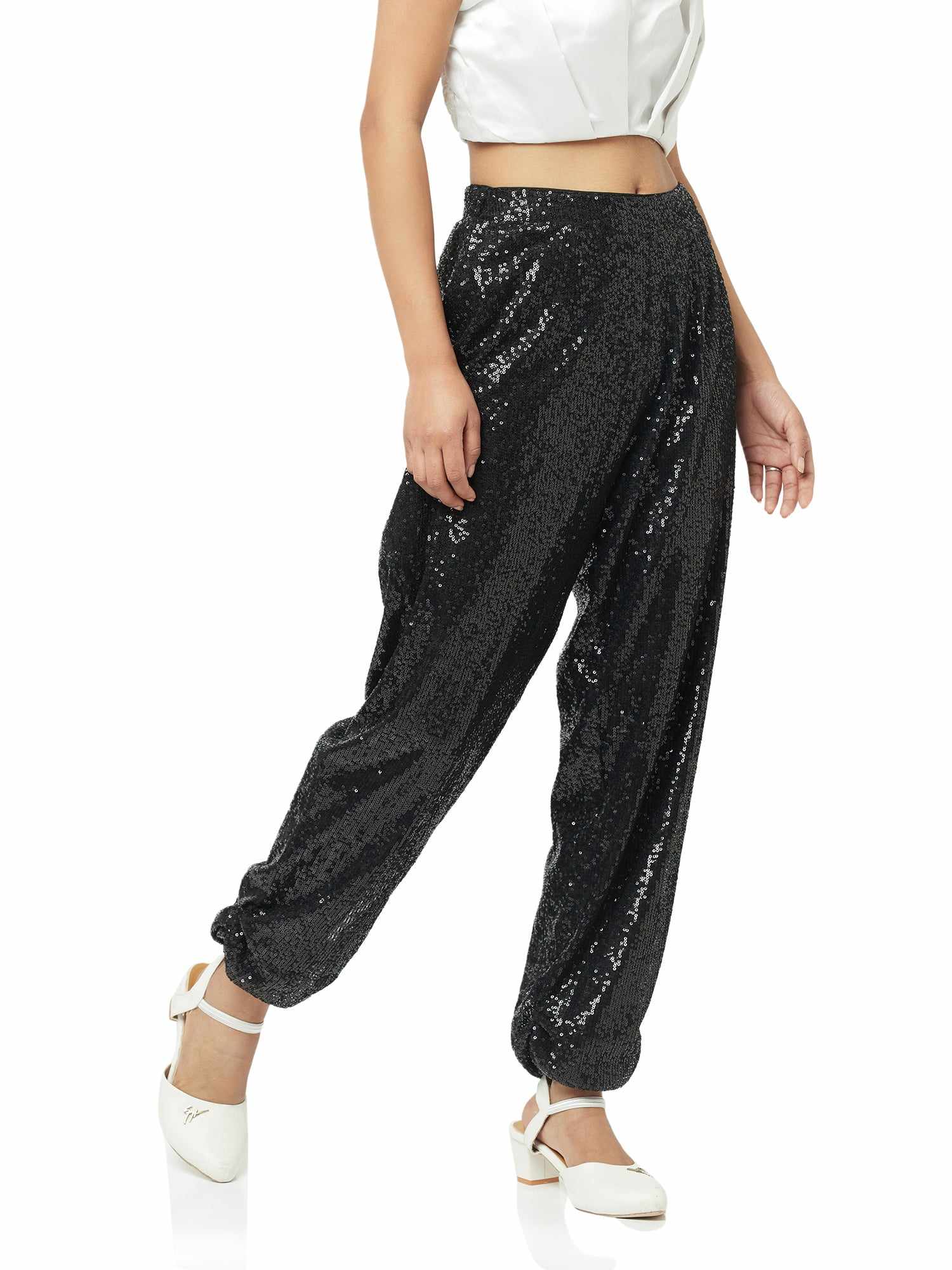 obestian sequined jogger