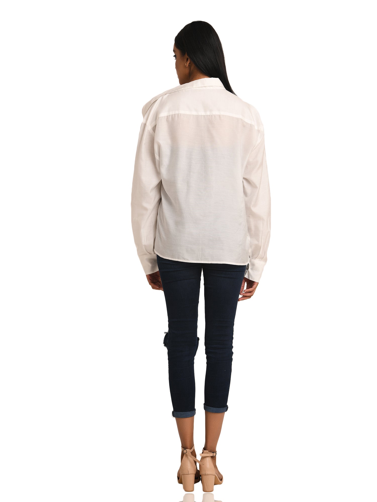 not your basic white shirt wih decatur detail