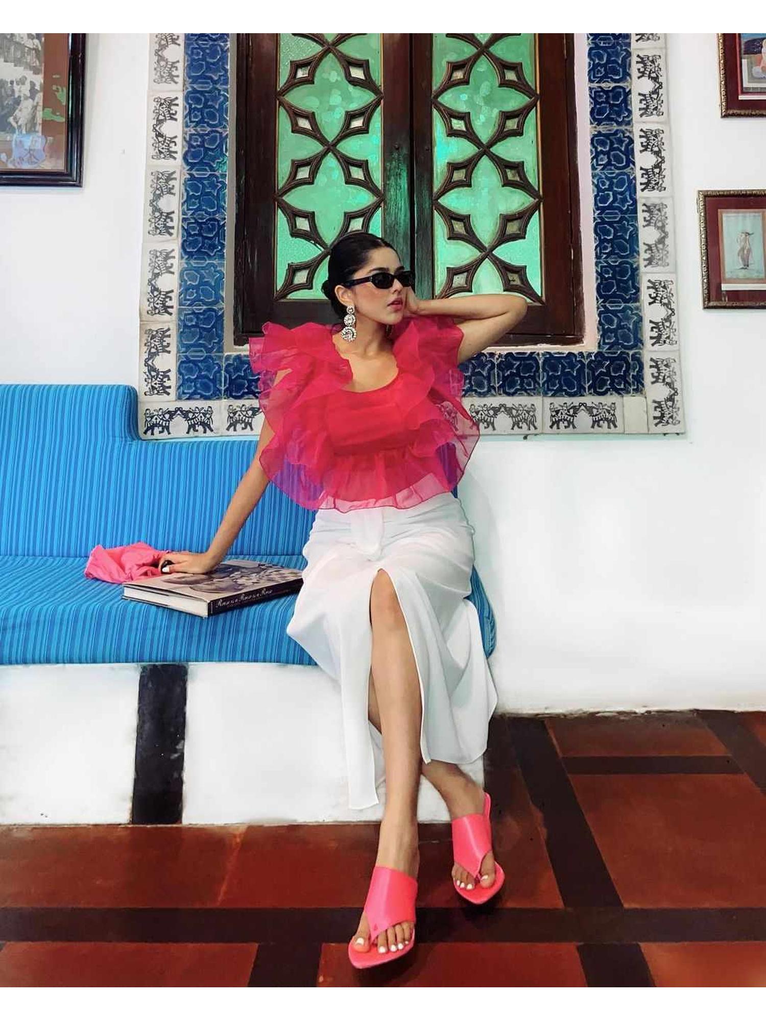 Not- So basic Ruffle Crop Top