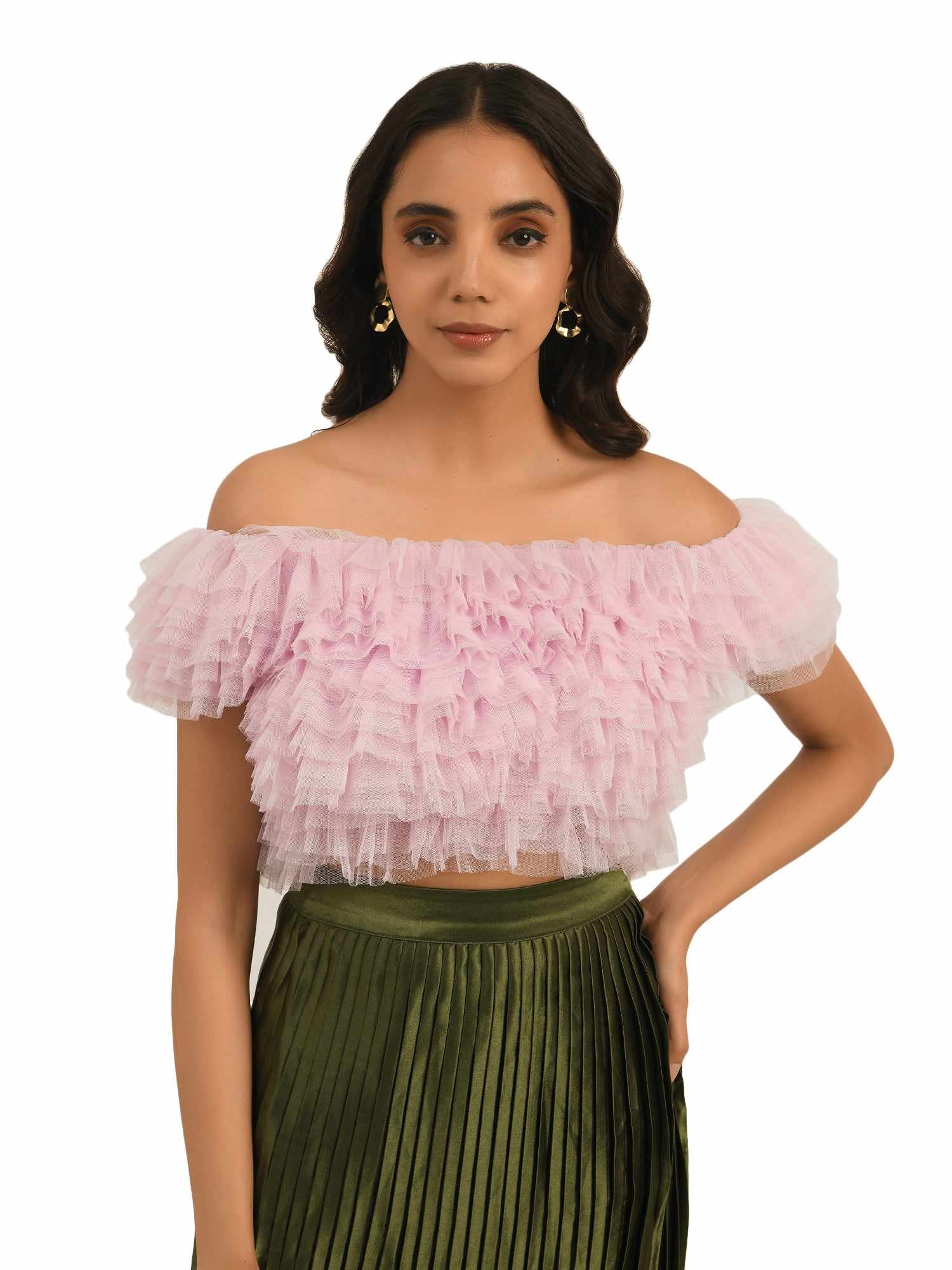 resort vacay multi layer ruffle top