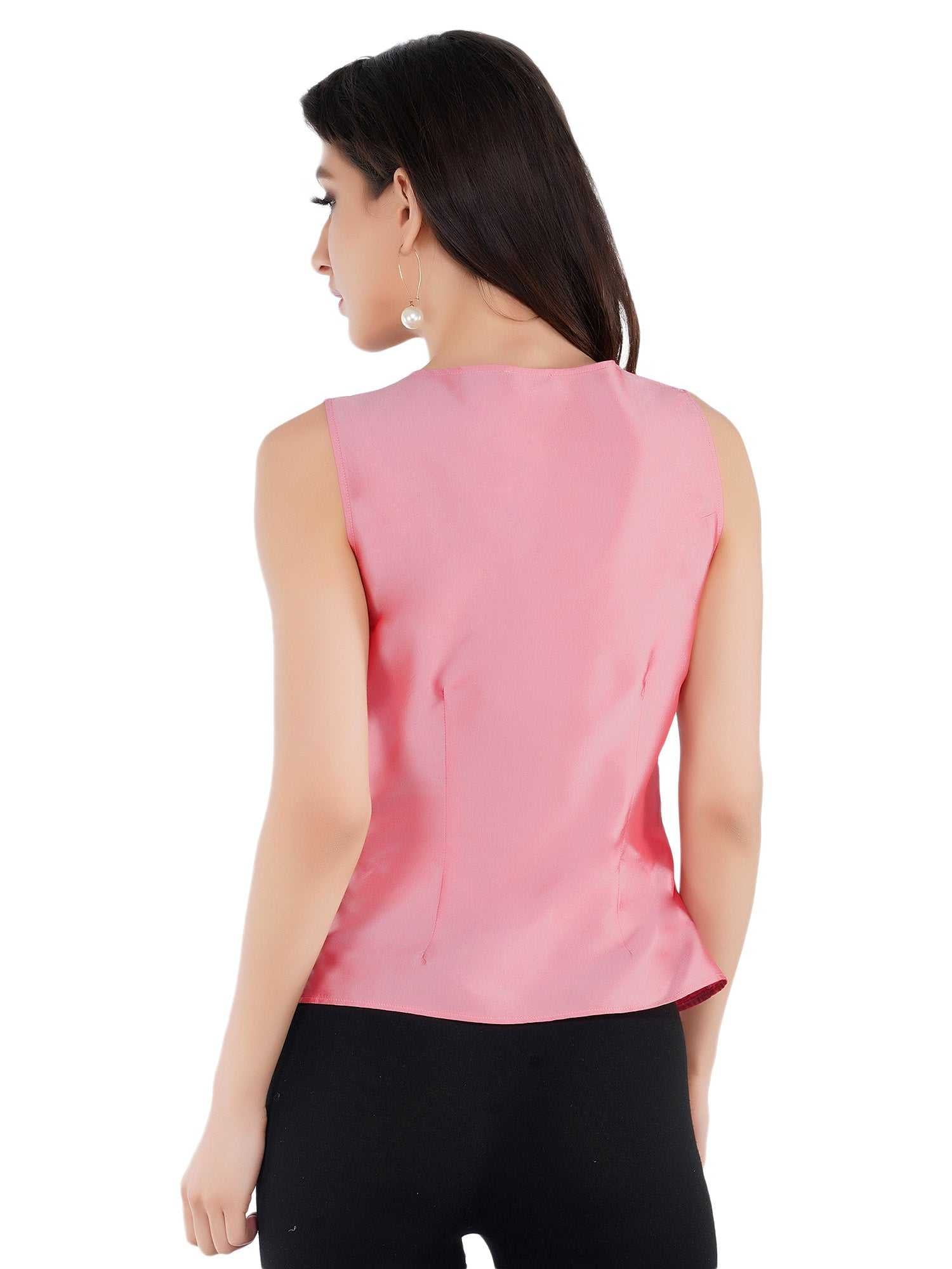 bowie knotted sapphire blue taffeta top