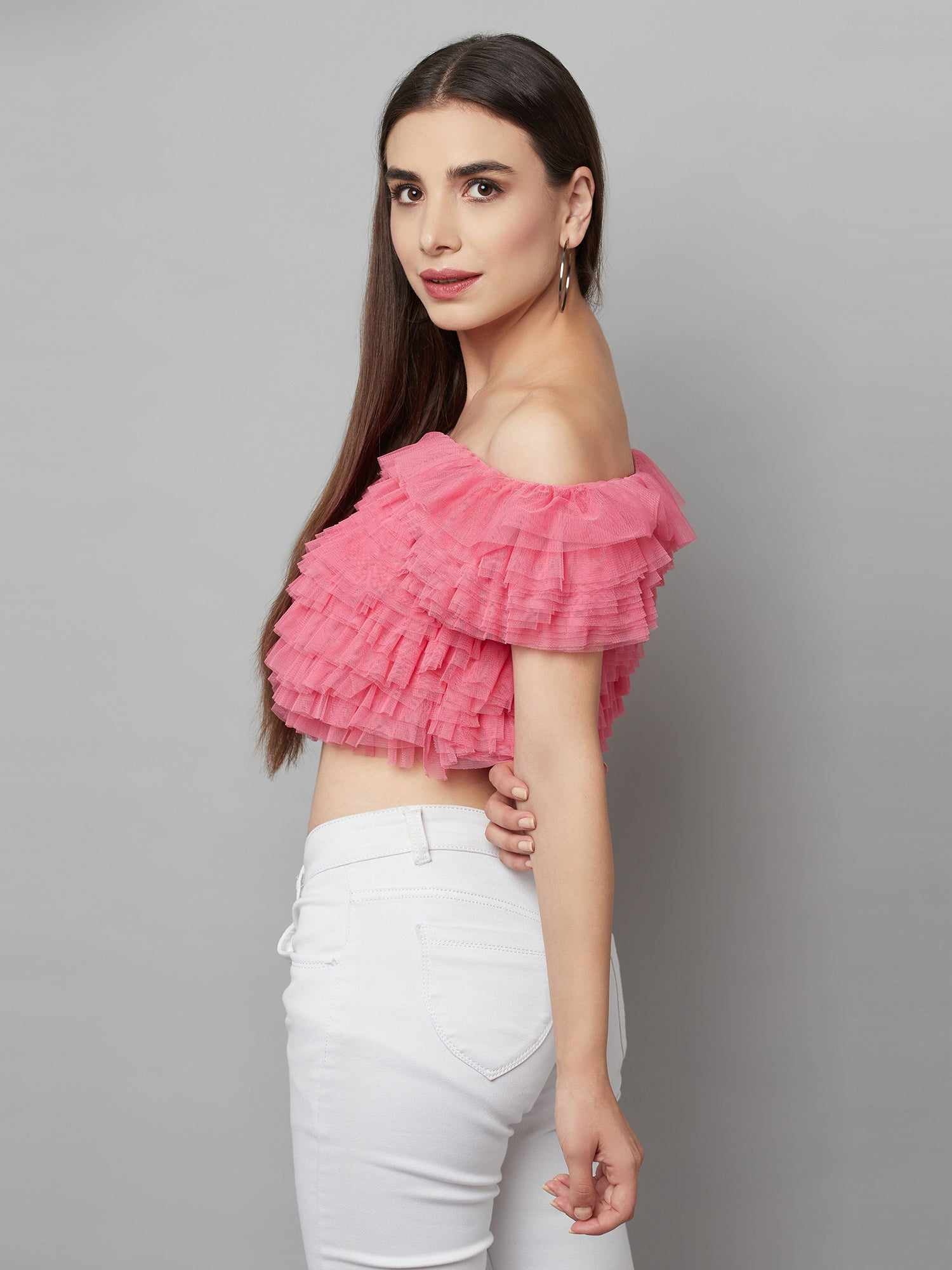 resort vacay multi layer ruffle top