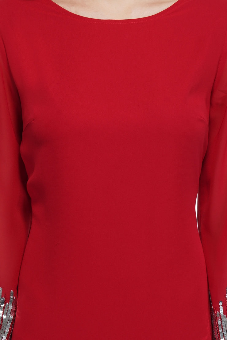 sunrise sequin red dress
