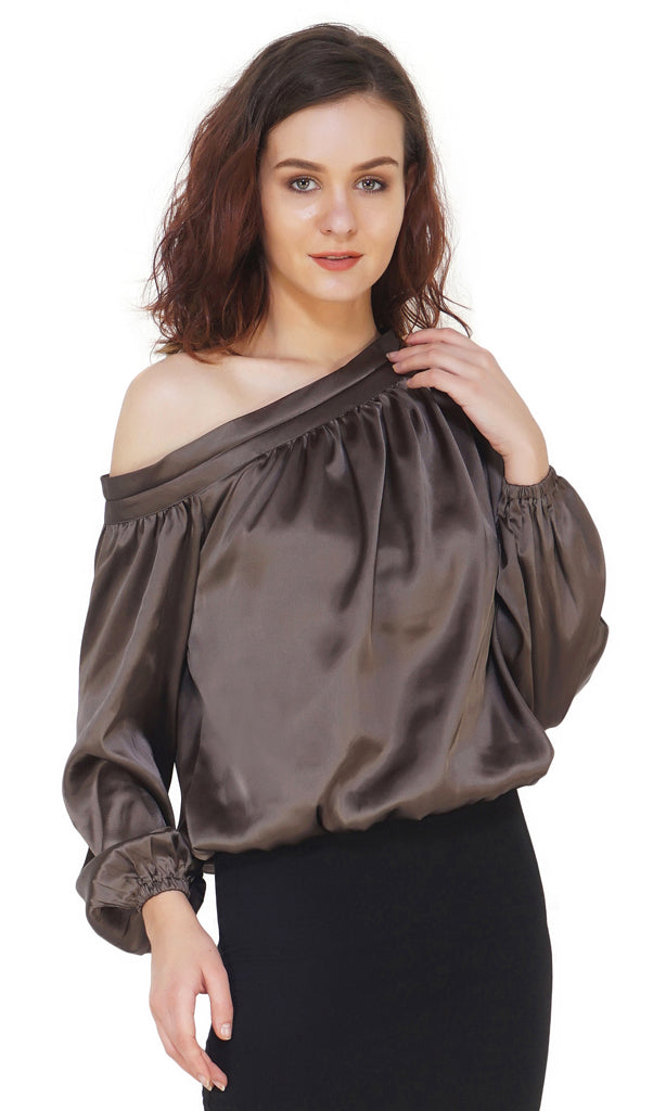 off shoulder amp cold shoulder green top