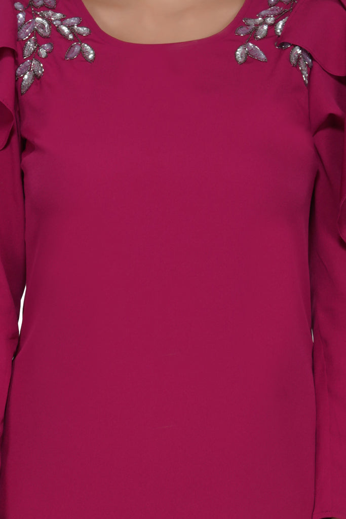 embellished wine dress