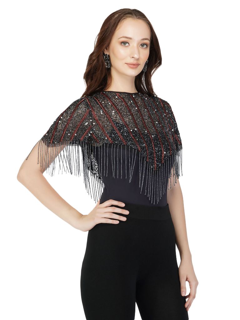 grey and bronze shrug