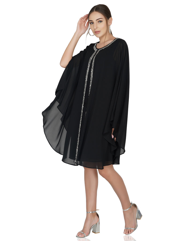 mantle style layered dress
