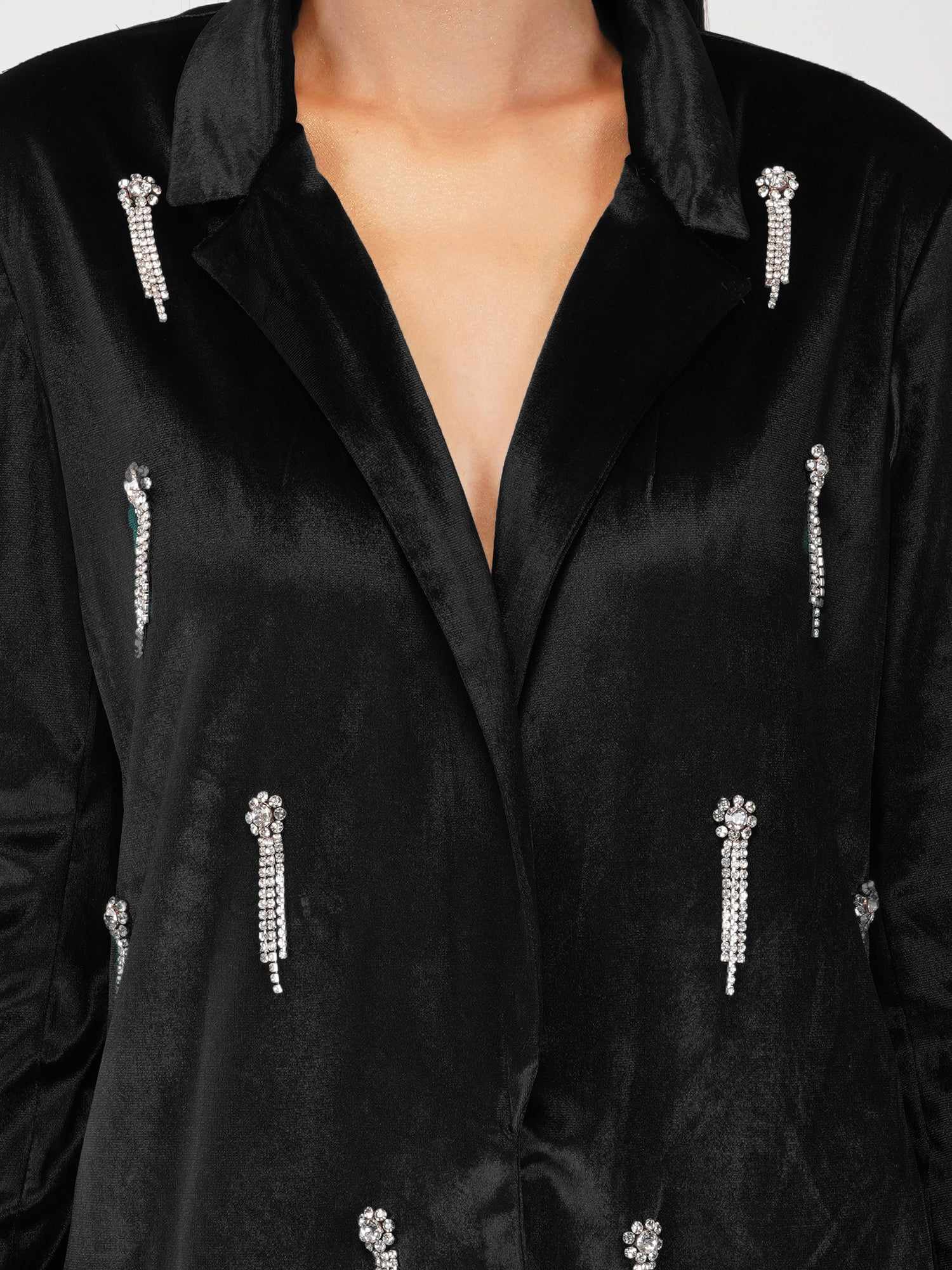 black velour party blazer
