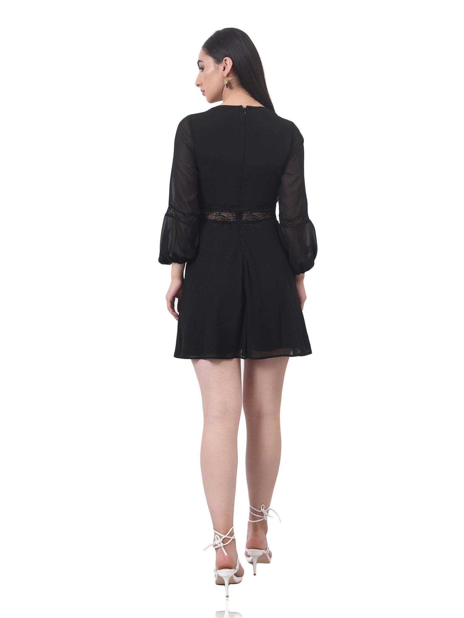 mini black lace dress