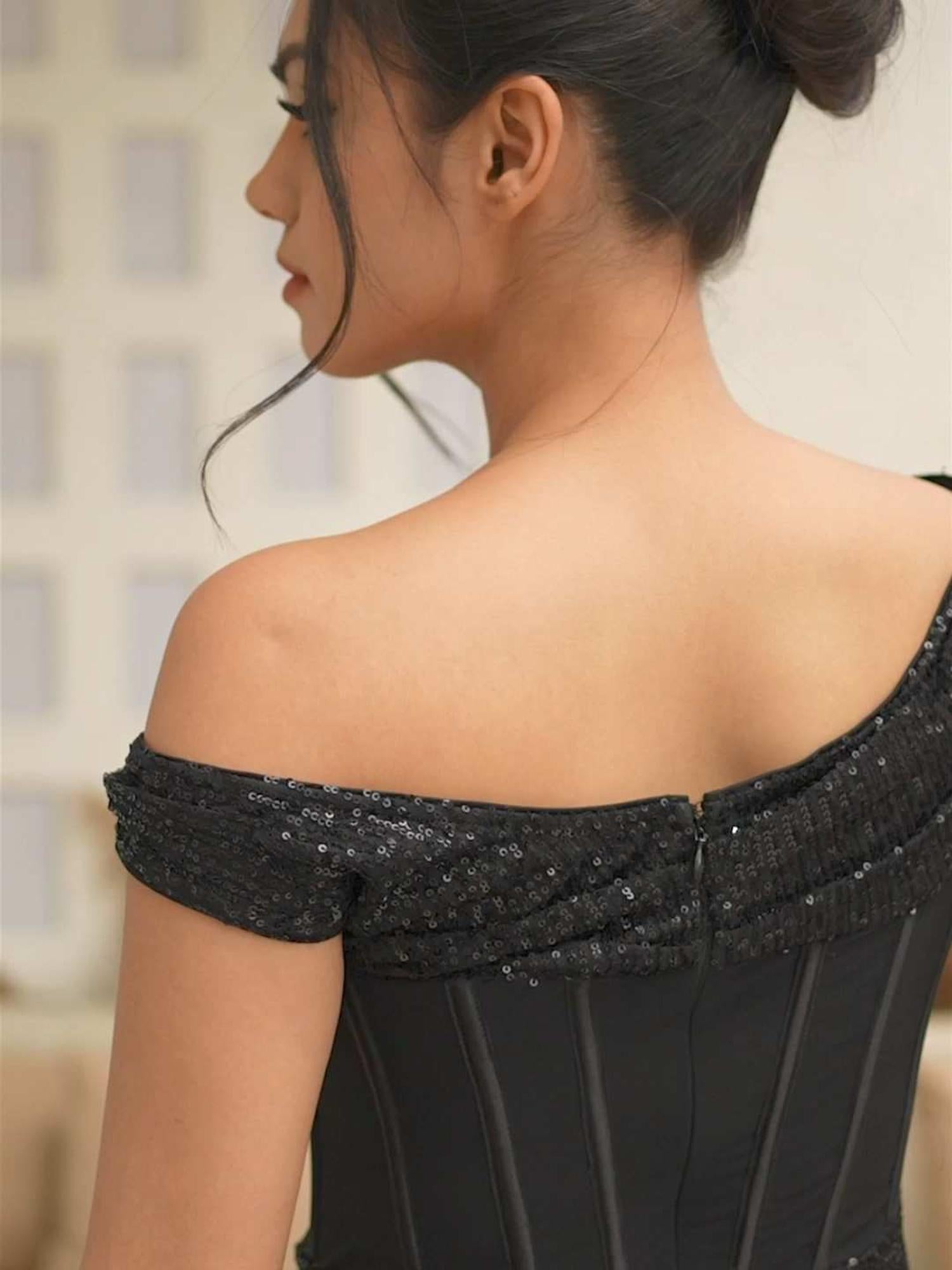 Majestic Mocha Corset Dress