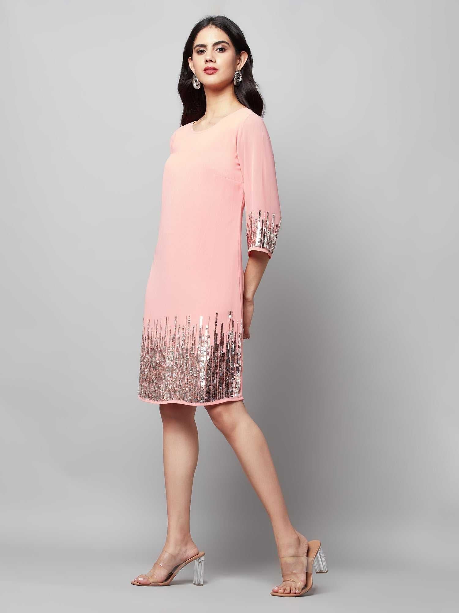 Sunrise Sequin Light Pink Dress