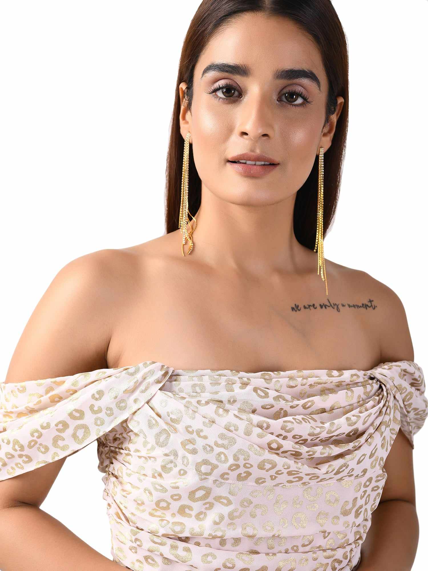 pink slim off shoulder dress