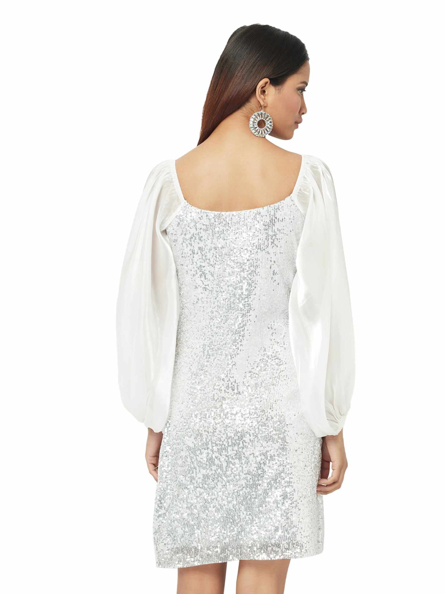 mesh shimmer soul party dress