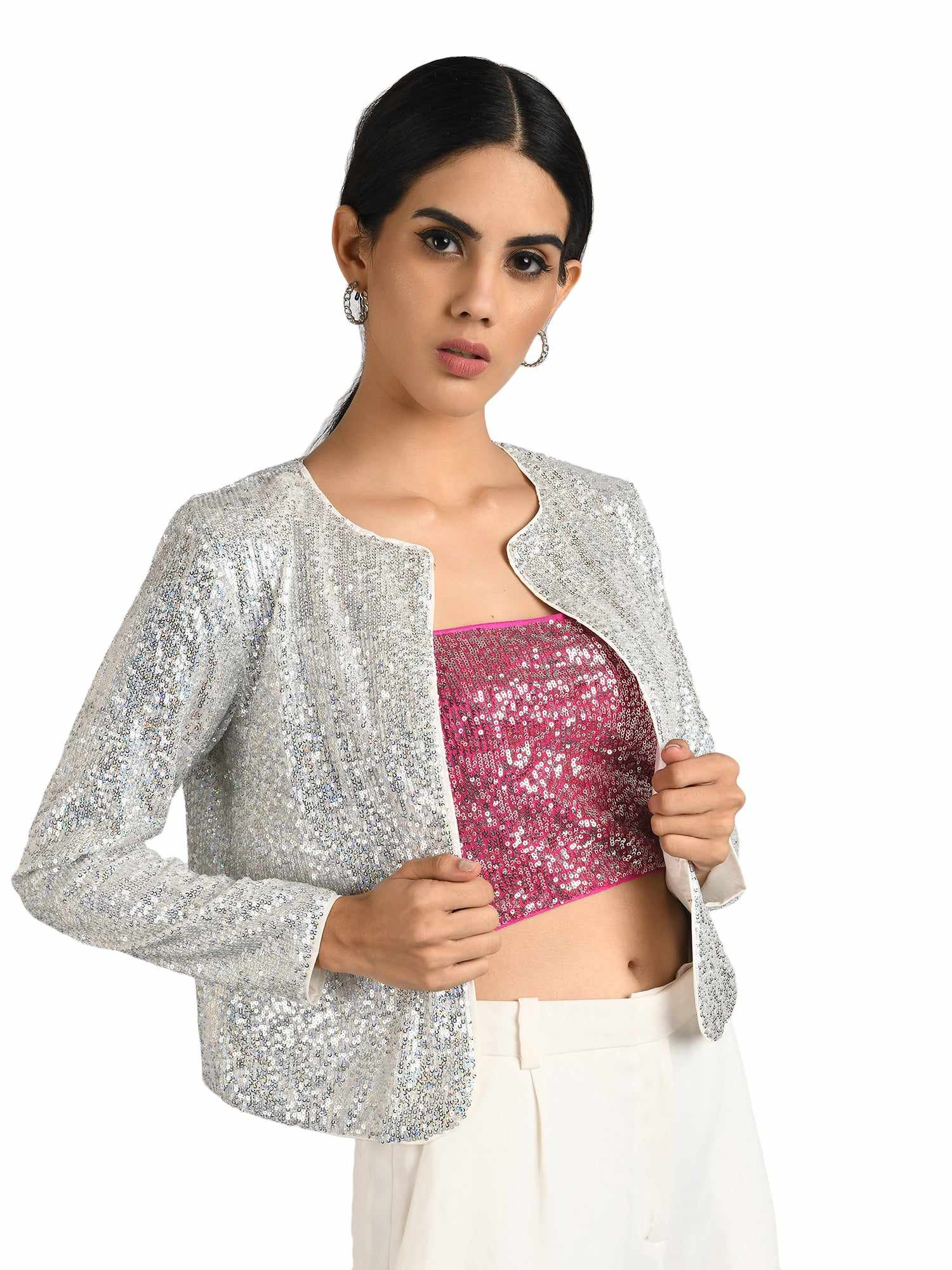 multicolor sequins jacket