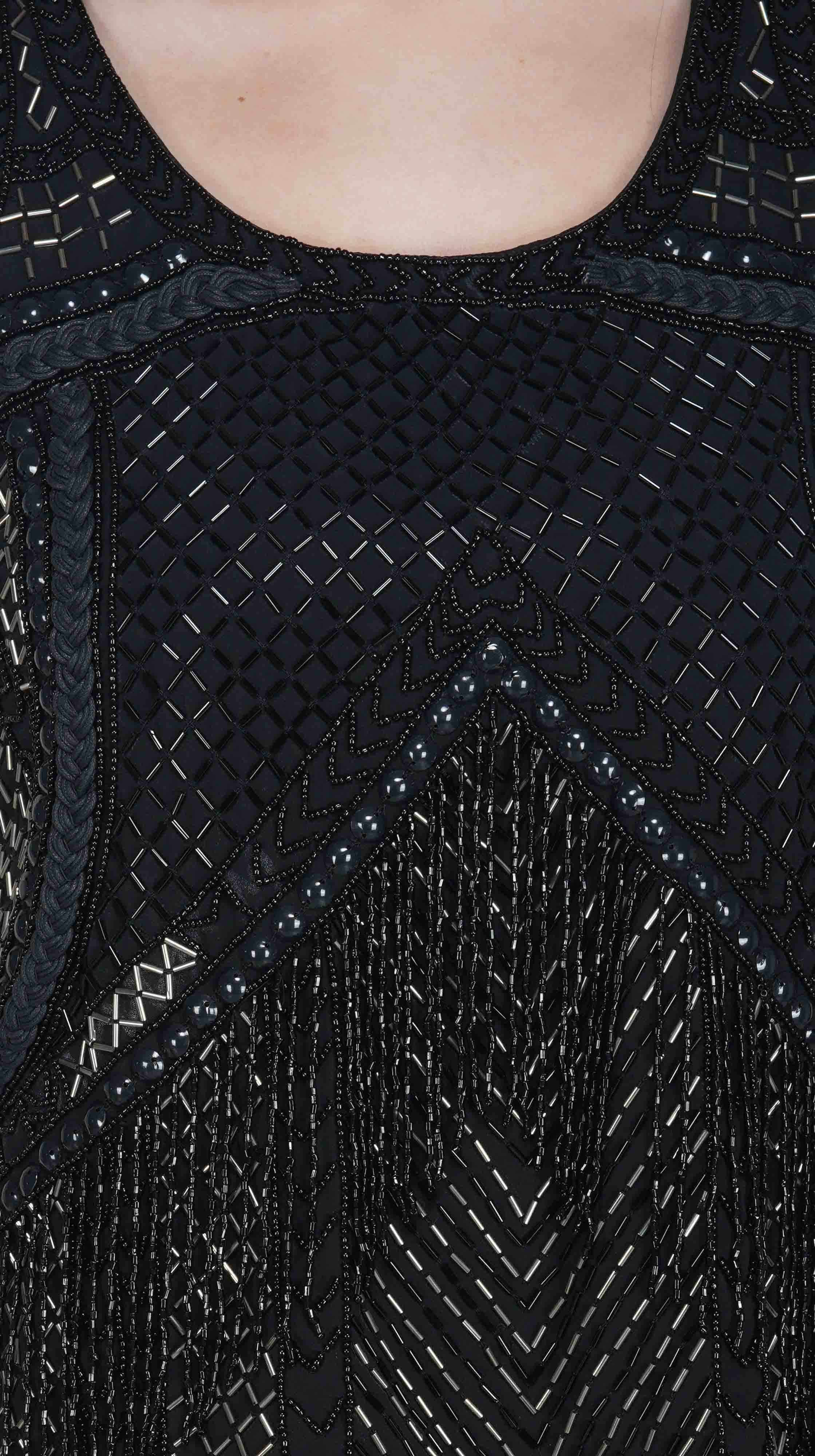 black embellished tank top