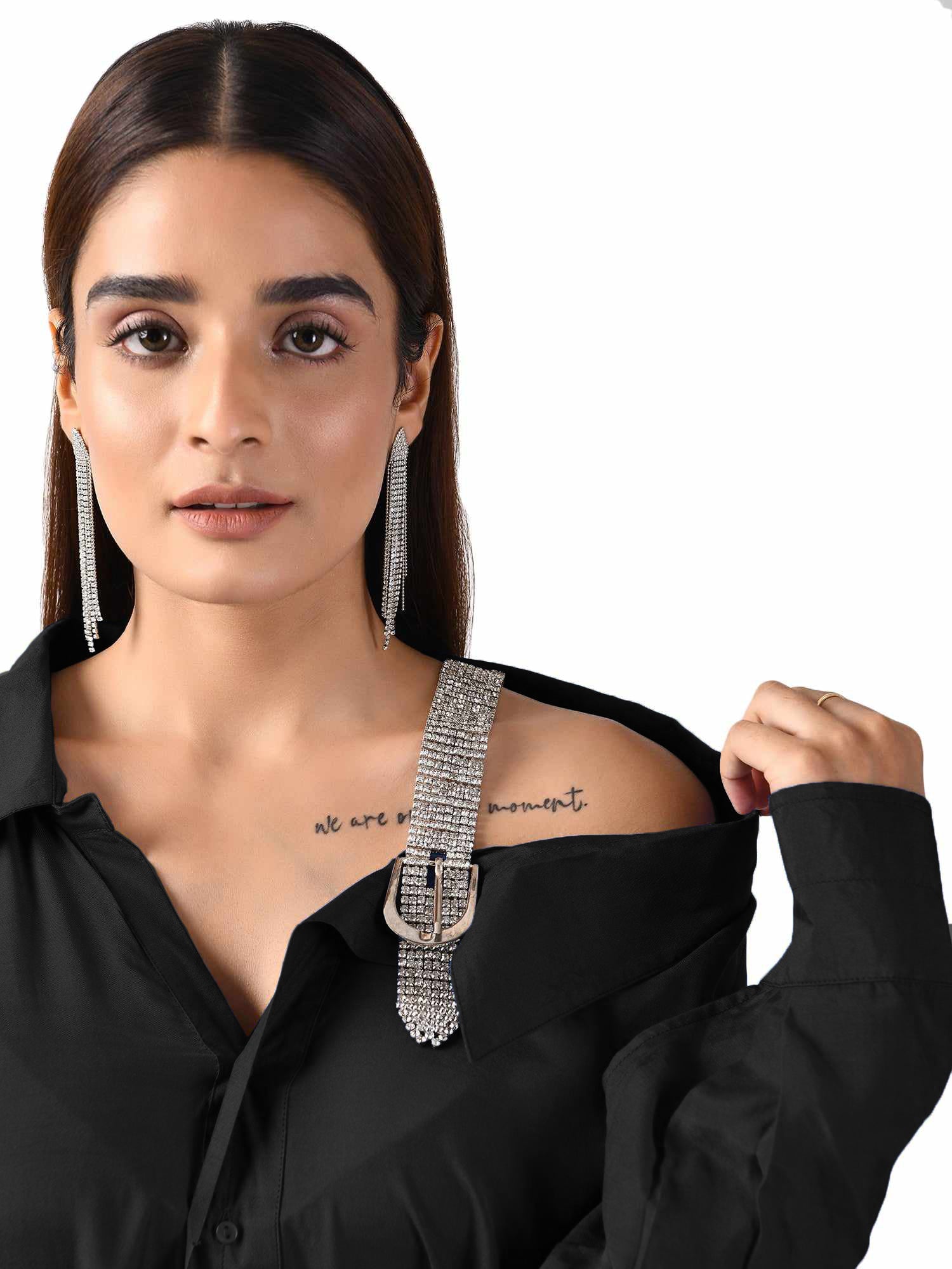 Not Your Basic Black Shirt With Decatur Detail