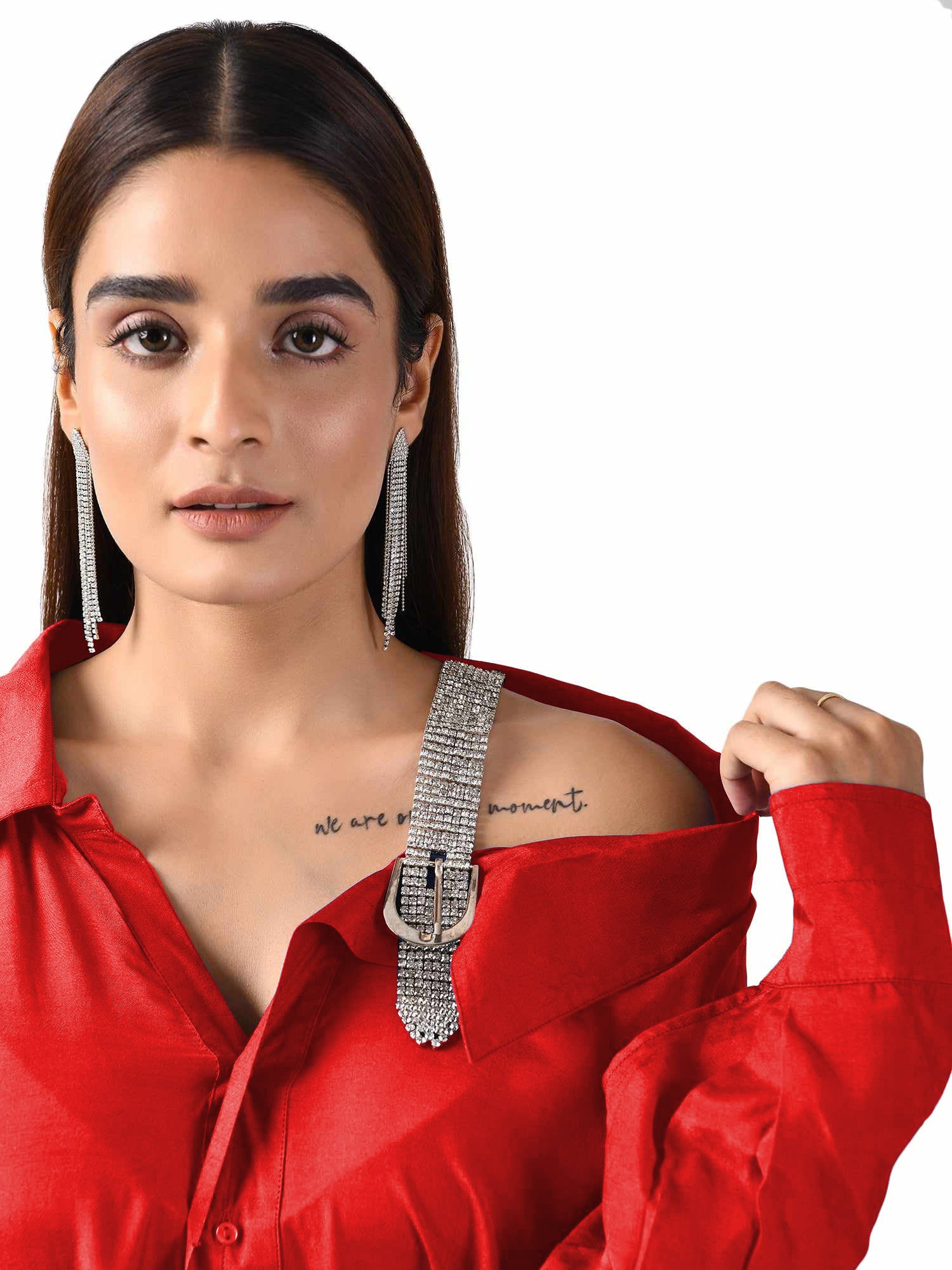 Not Your Basic Red Shirt With Decatur Detail