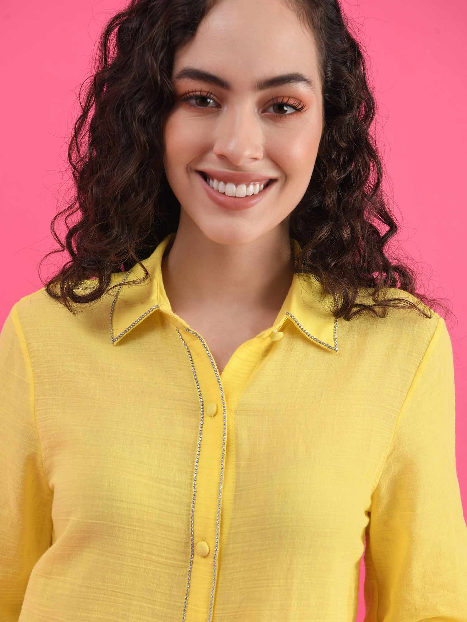 deluxe embellished yellow shirt