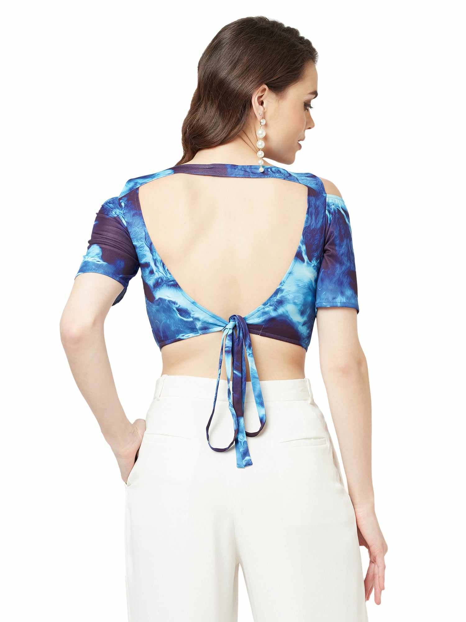 back knotted crop top