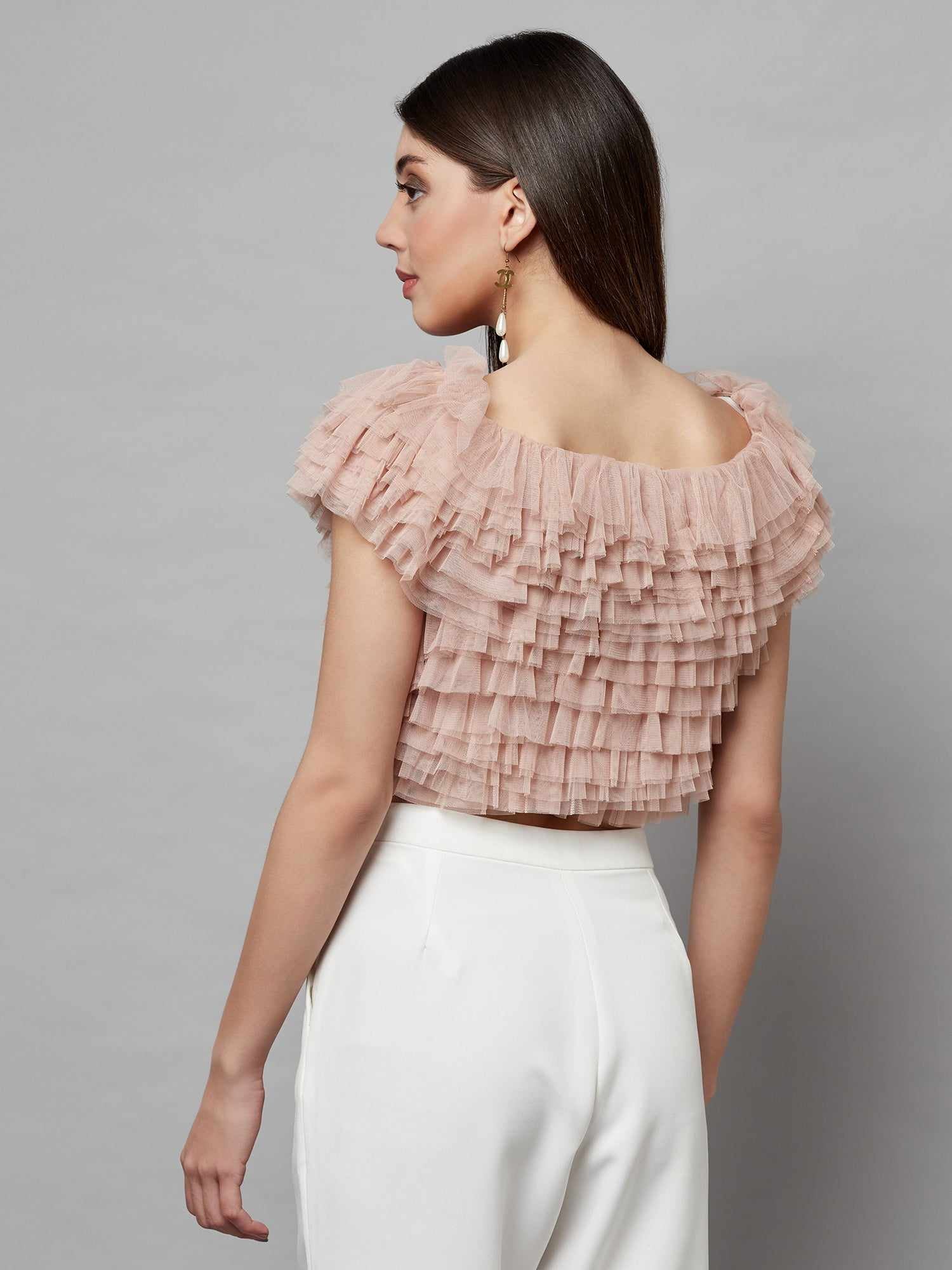 resort vacay multi layer ruffle top