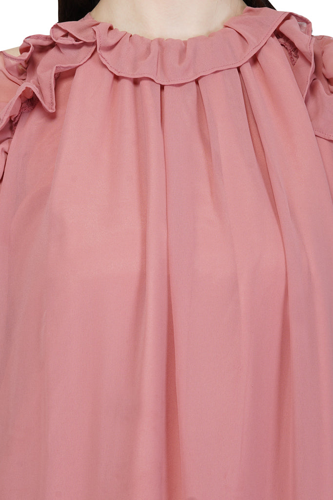 sleeveless frill dress