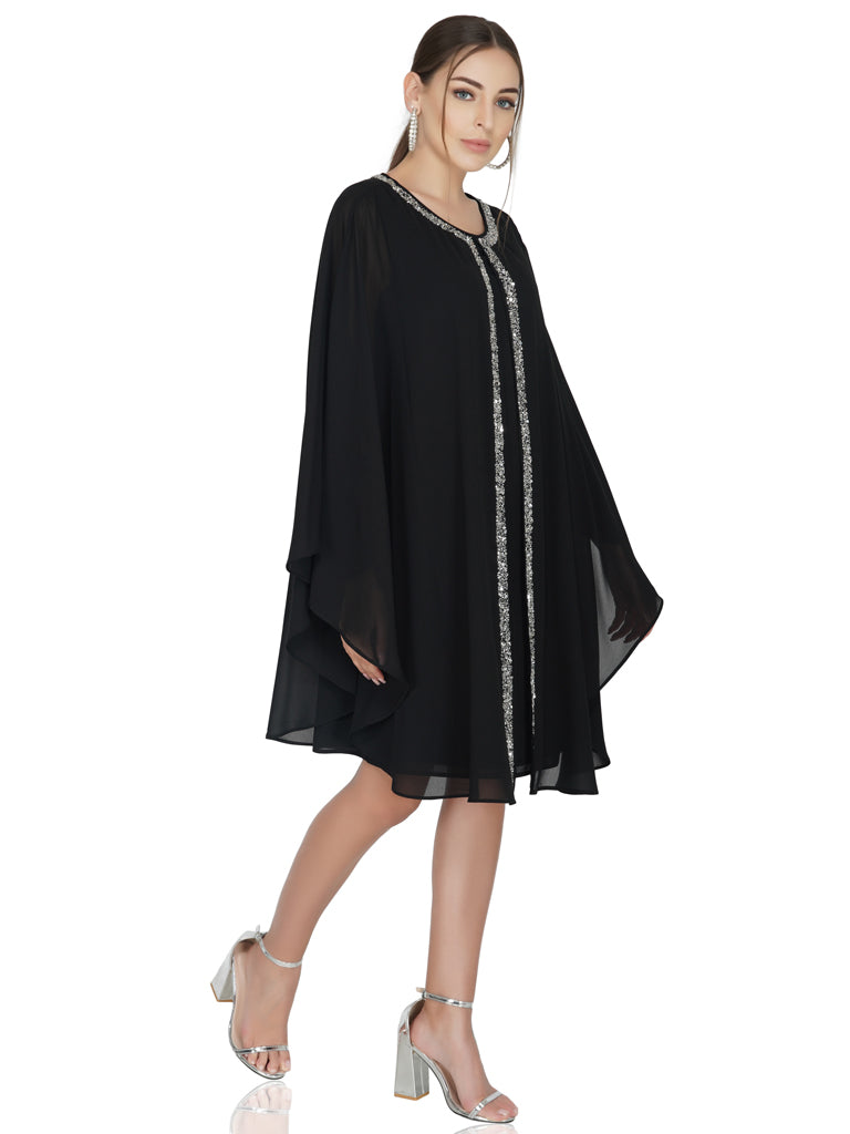 mantle style layered dress