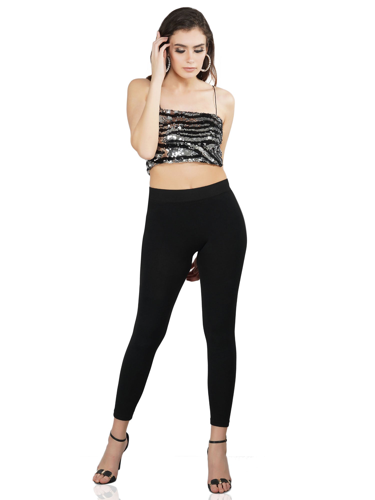 tiger silver strappy tank top