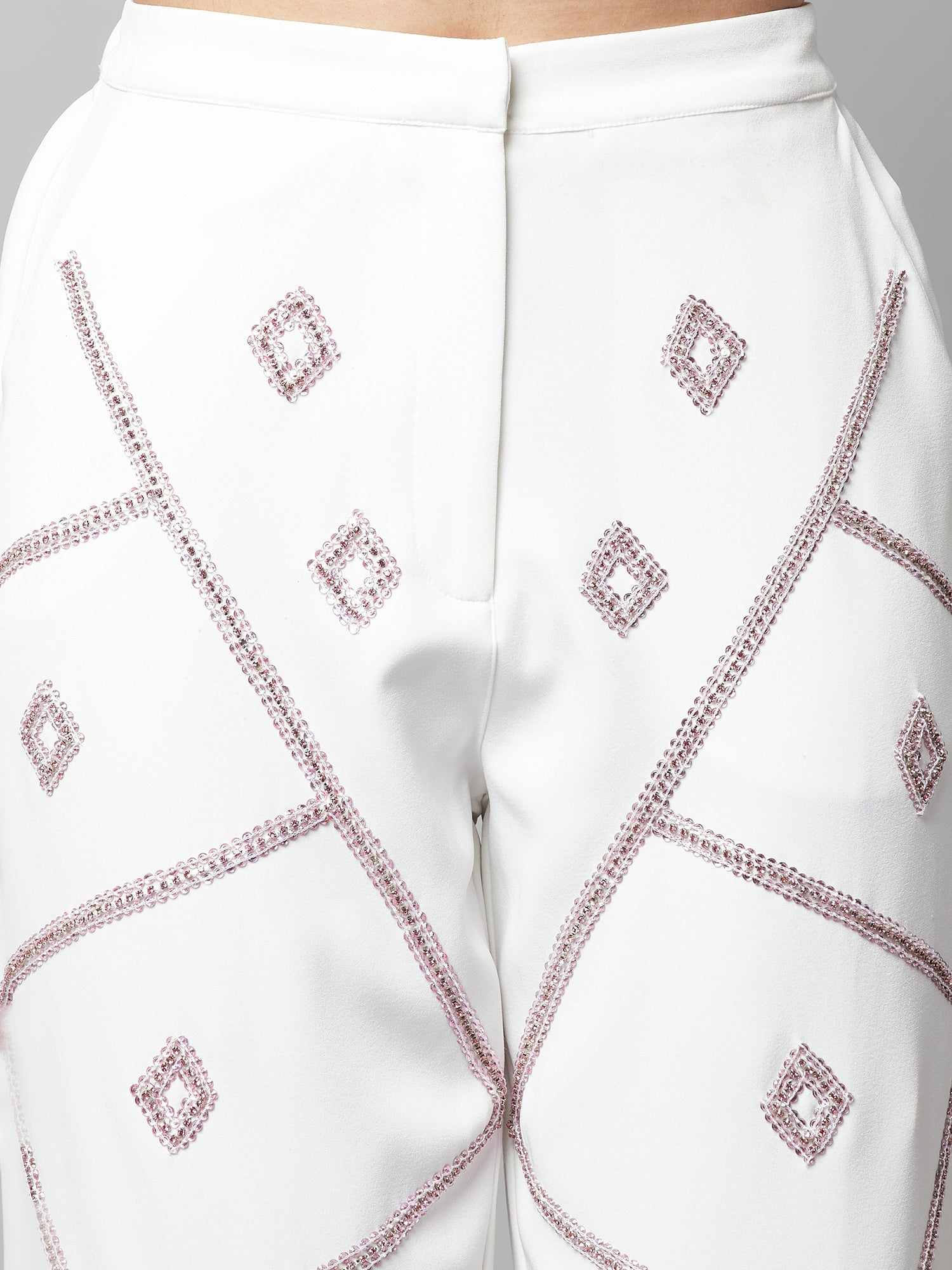 hand crafted white cord set