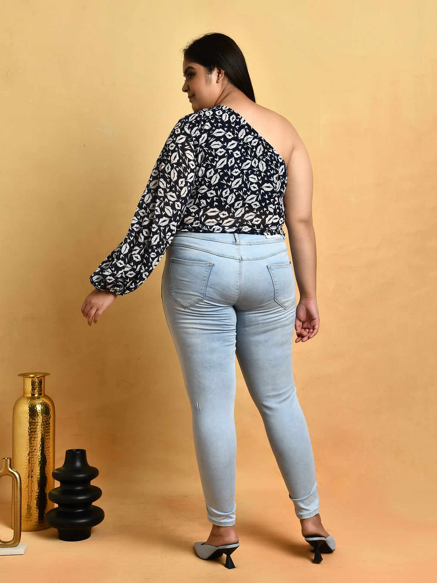 attic curves statement opulent printed blouse