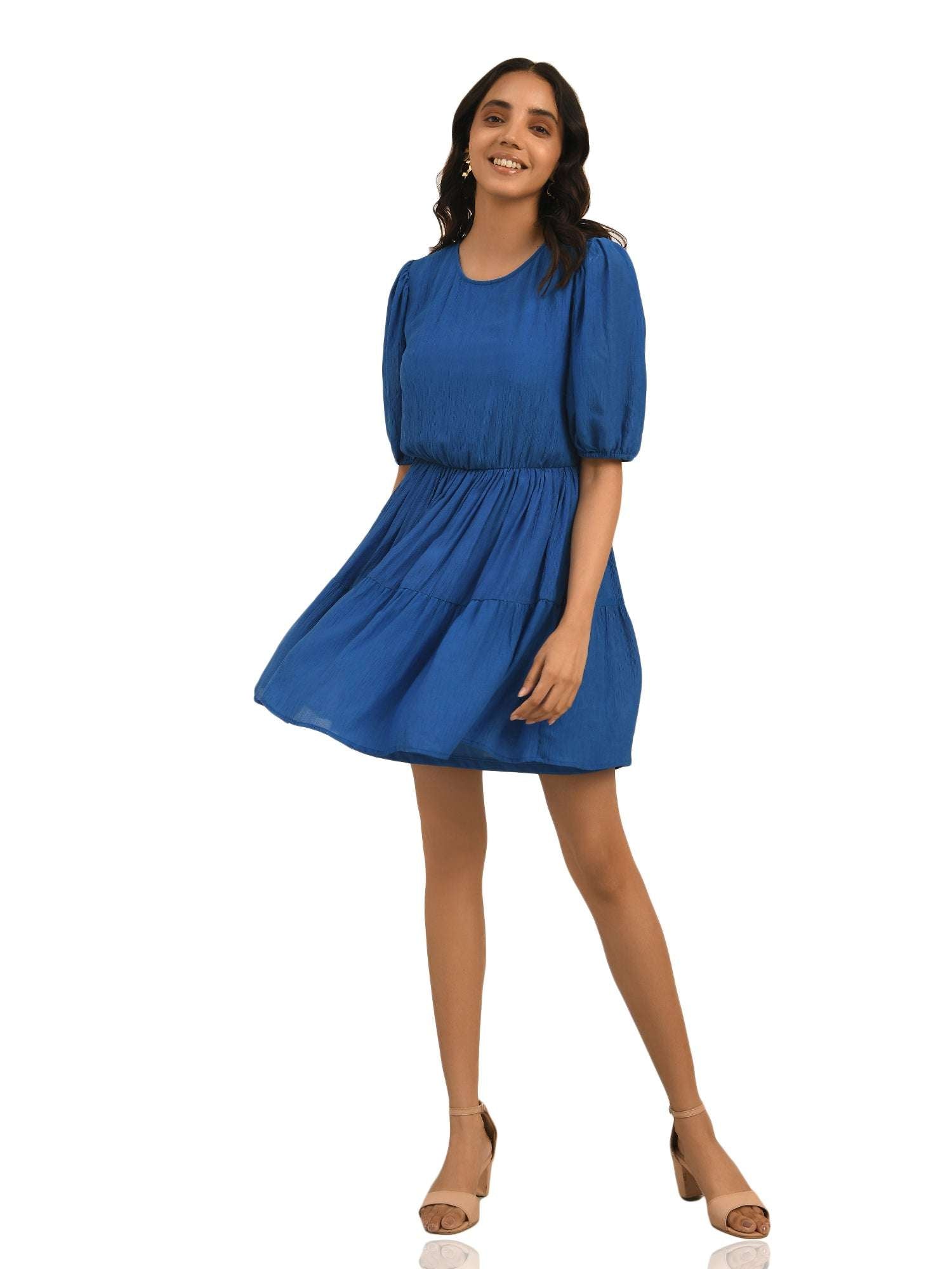 blue tier dress for resort vacay