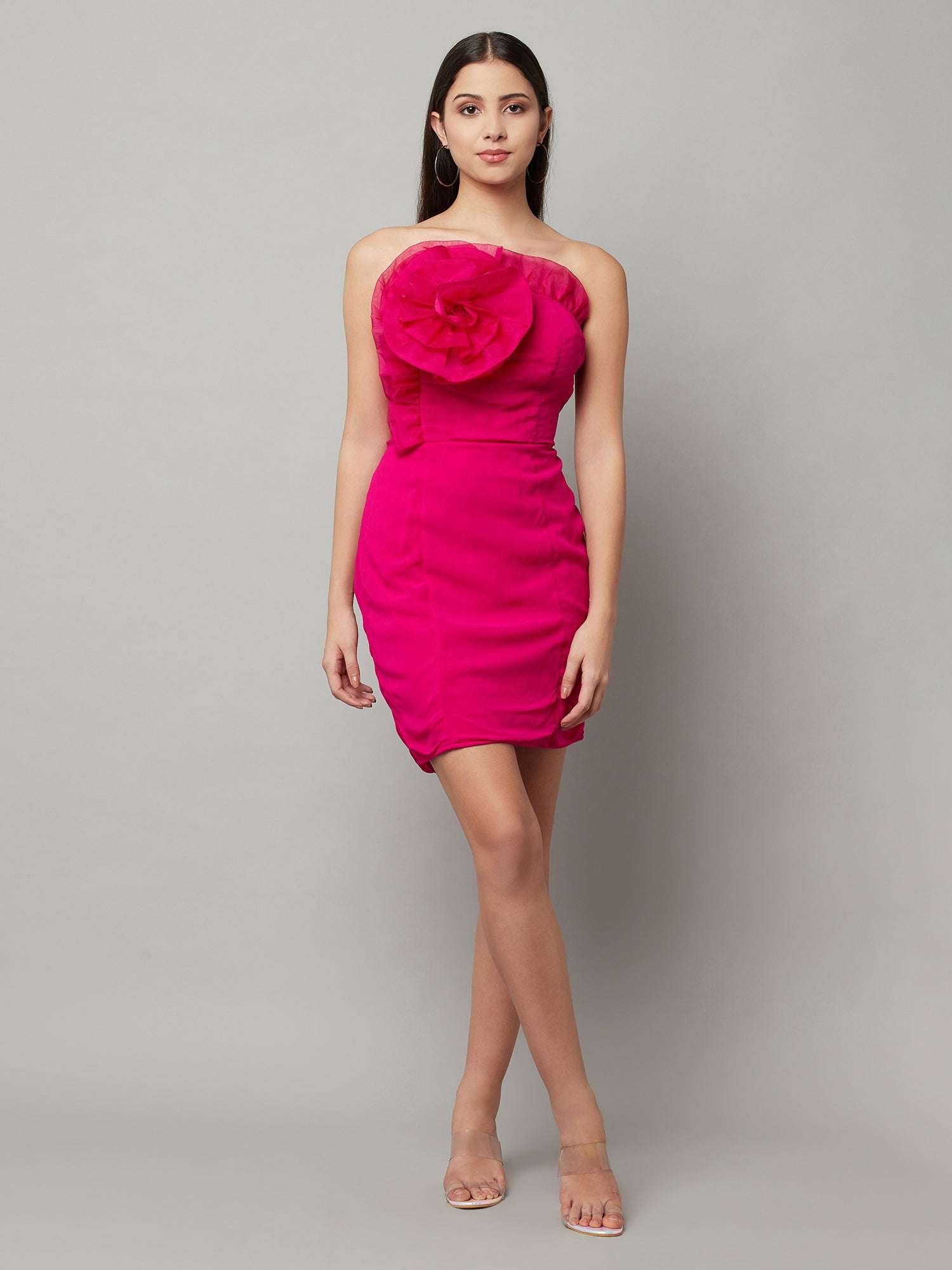 self portrait pink mini dress