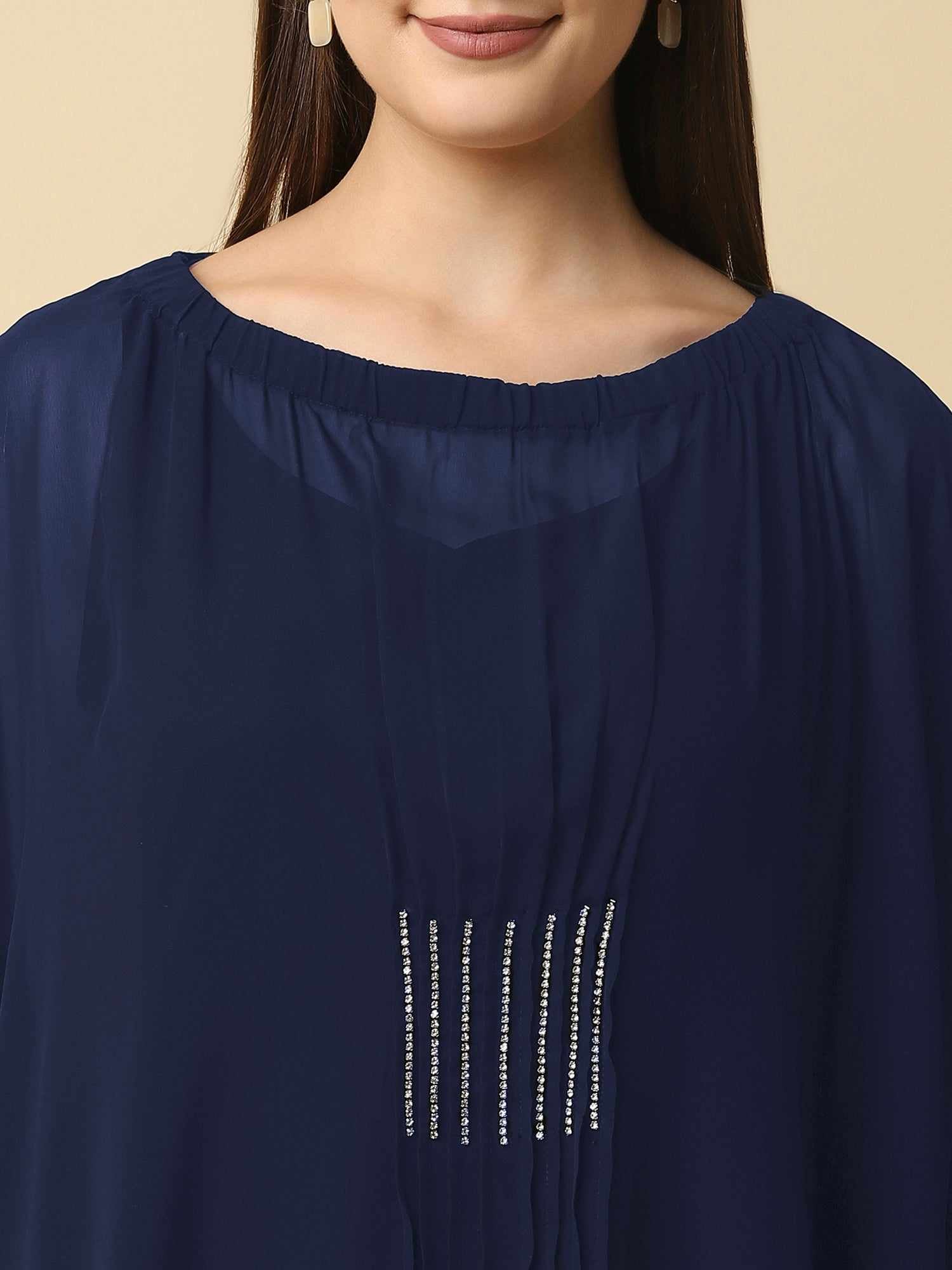 navy kaftan dress