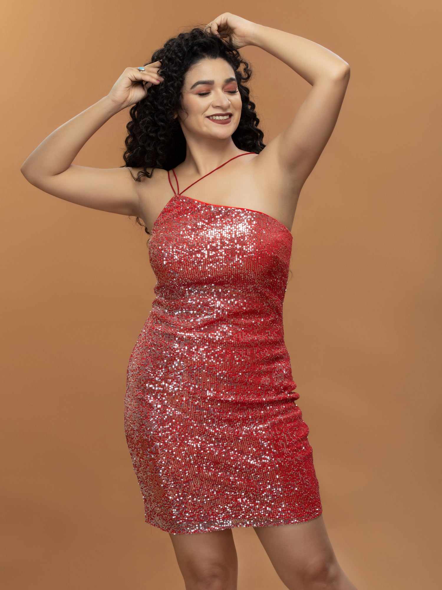 noddle strap bodycon dress