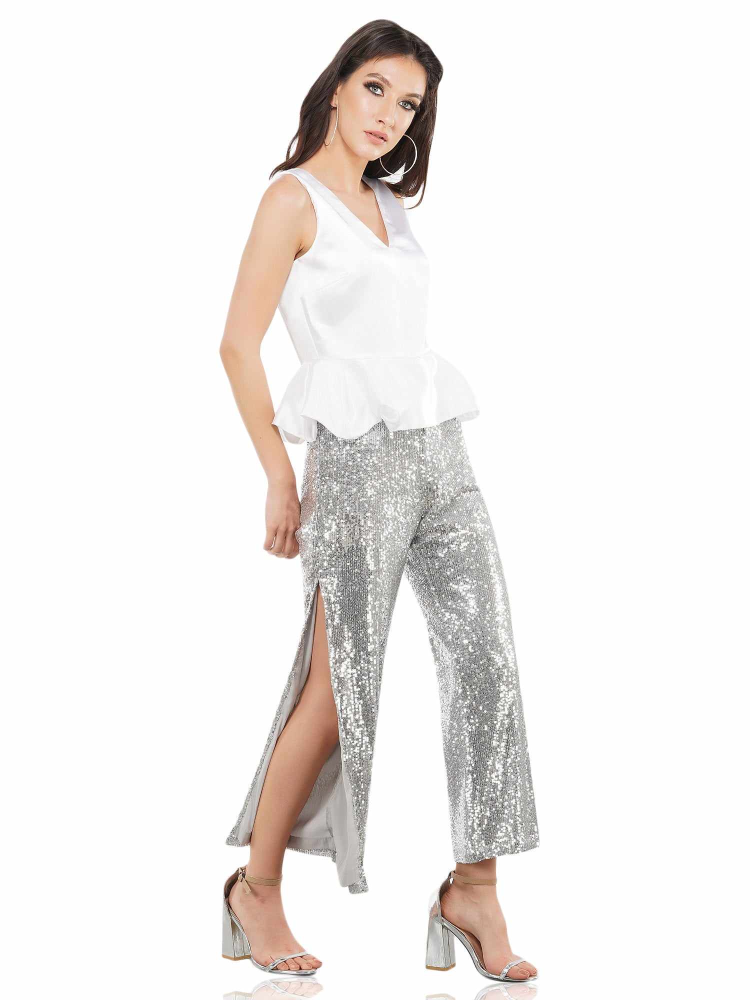 party please peplum jumpsuit