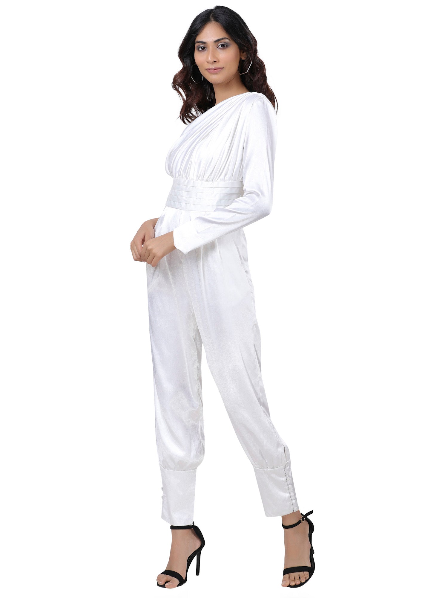 shining star white jumpsuit